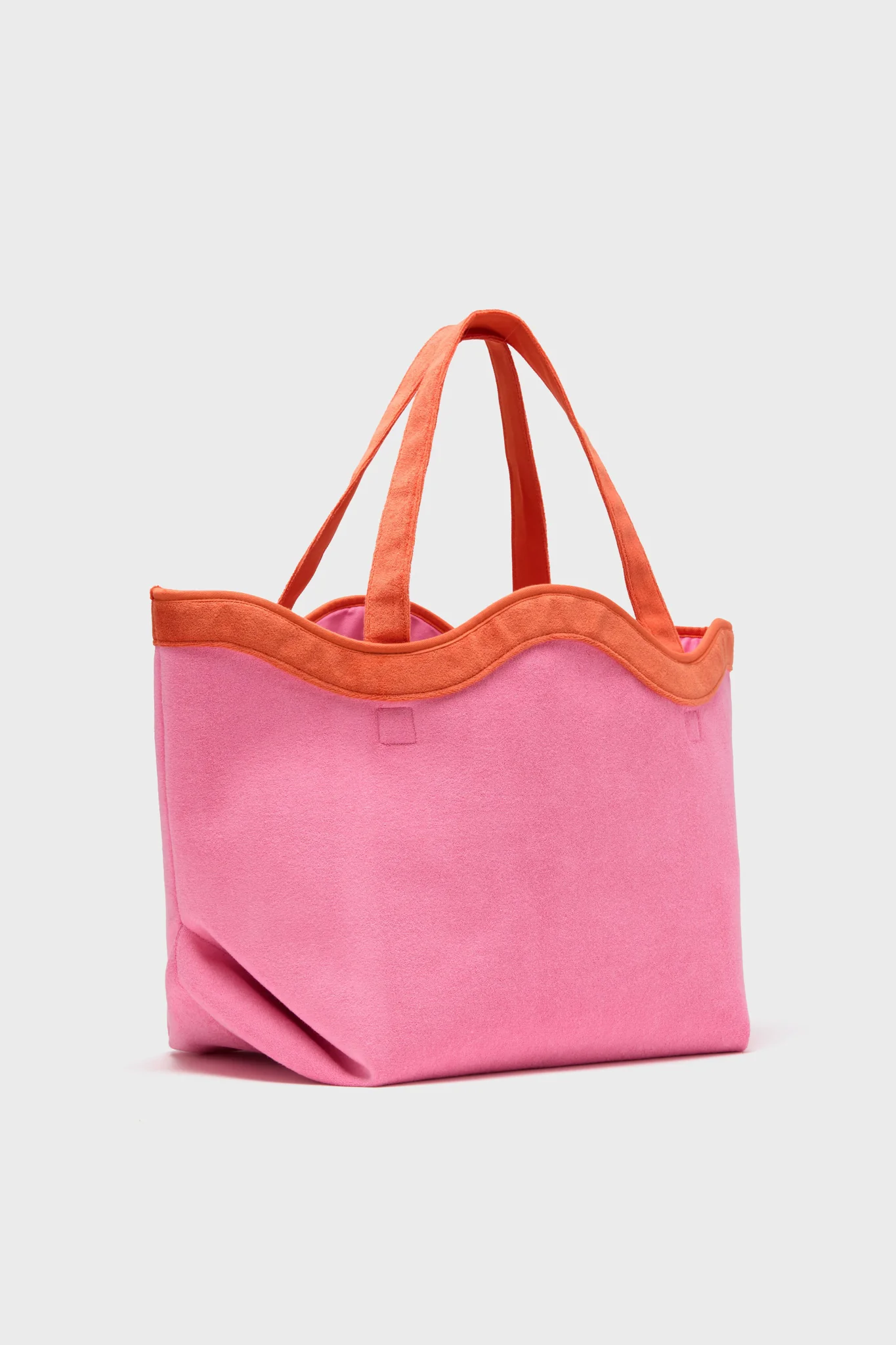 Pink and Tangerine Terrycloth August Tote - Image 4