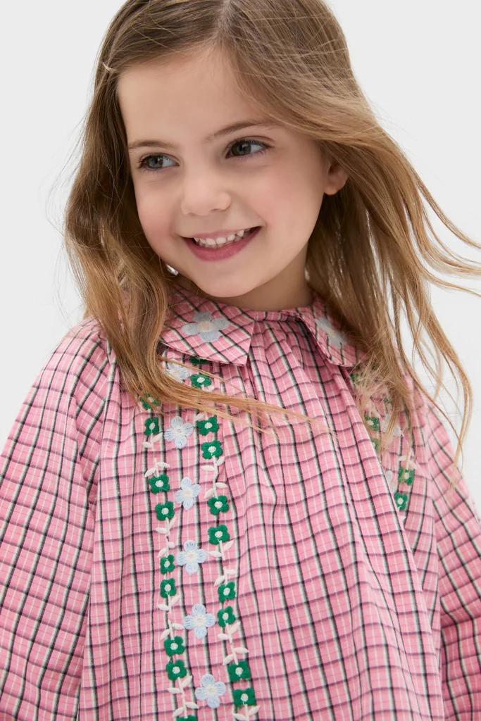 Pink Check Gatsby Dress - Image 2
