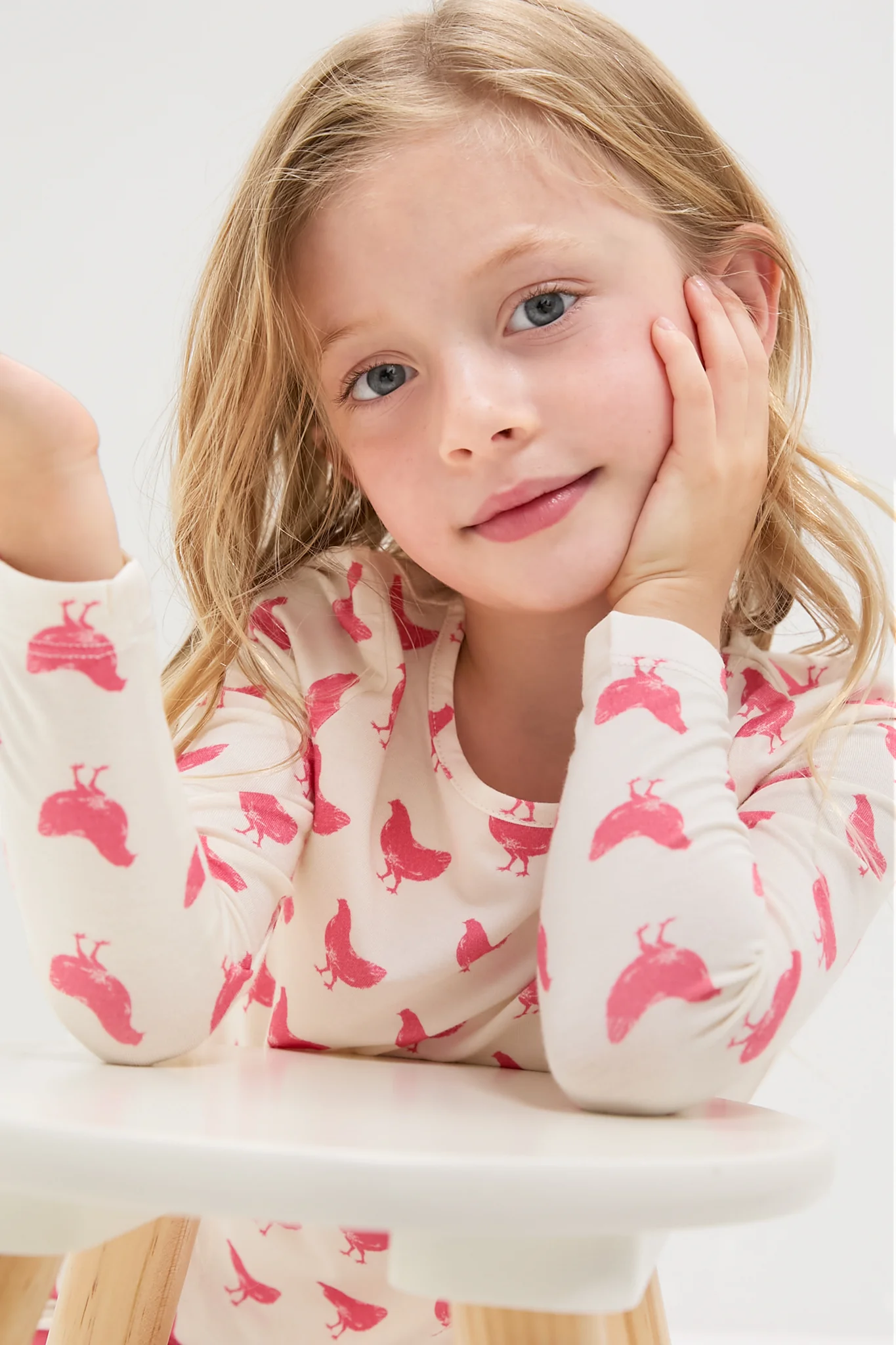 Pink Chickens Kids Bamboo Pj Set - Image 4