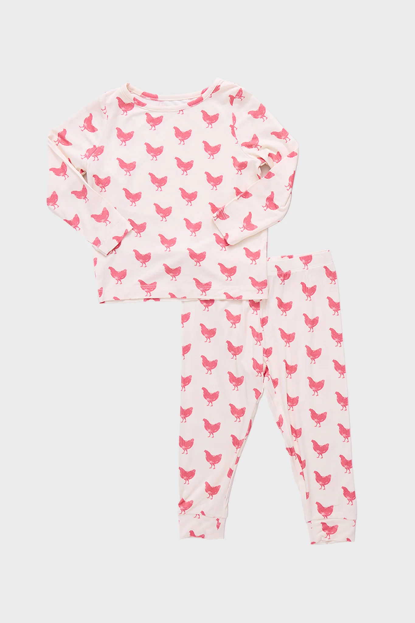 Pink Chickens Kids Bamboo Pj Set - Image 5