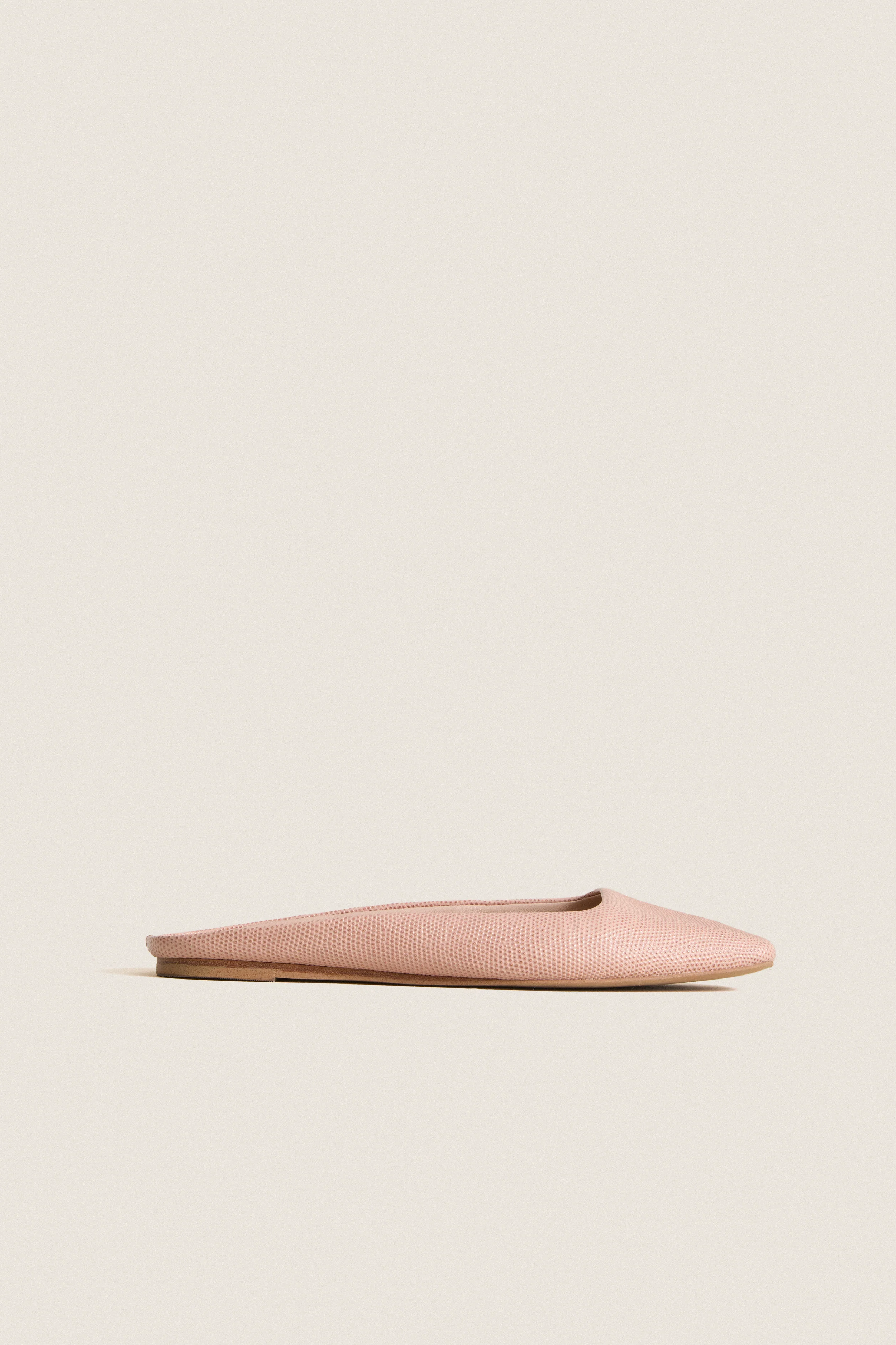 Pink Embossed Leather Nilli Flats - Image 7