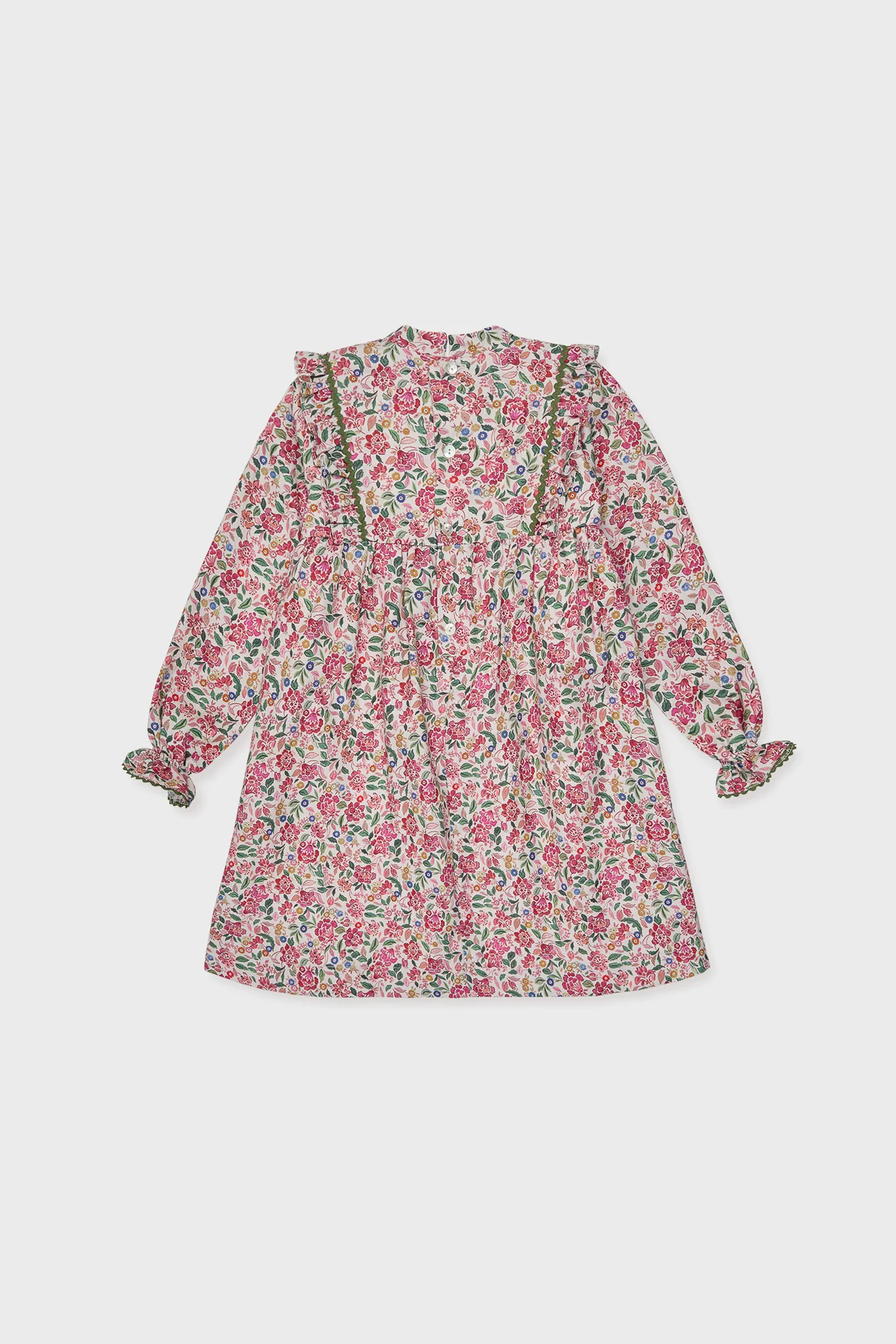 Pink Floral Laurelia Girl Empire Dress - Image 2