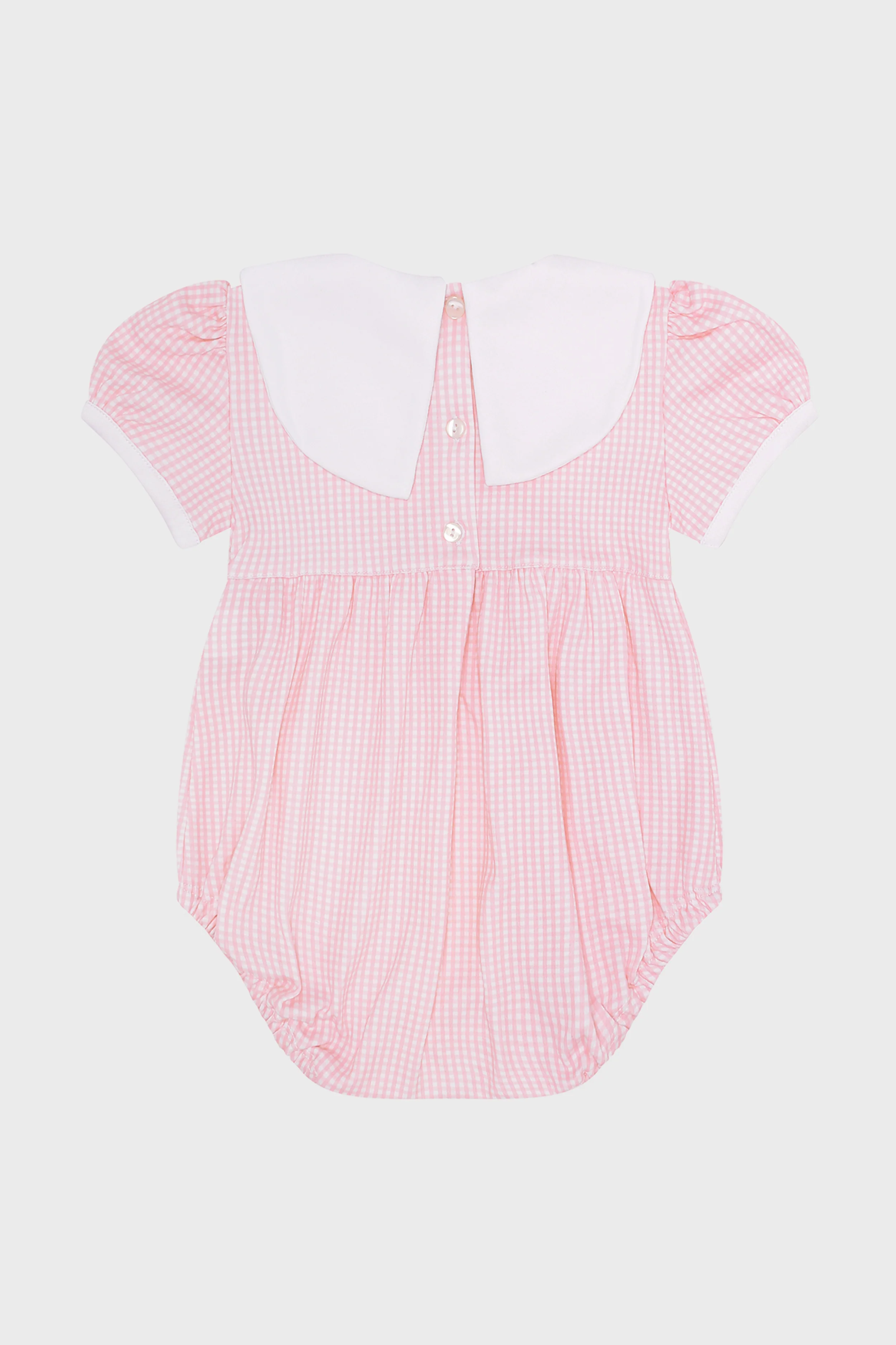 Pink Gingham Baby Bubble - Image 2