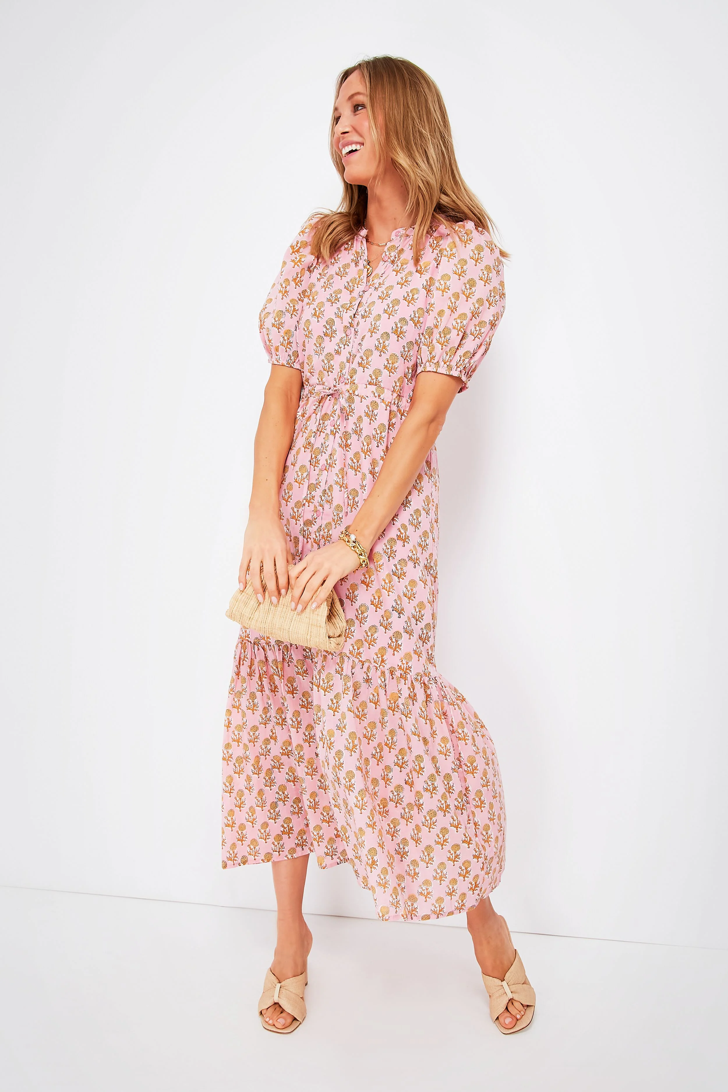 Pink Little Marigolds Lucy Dress - Image 2