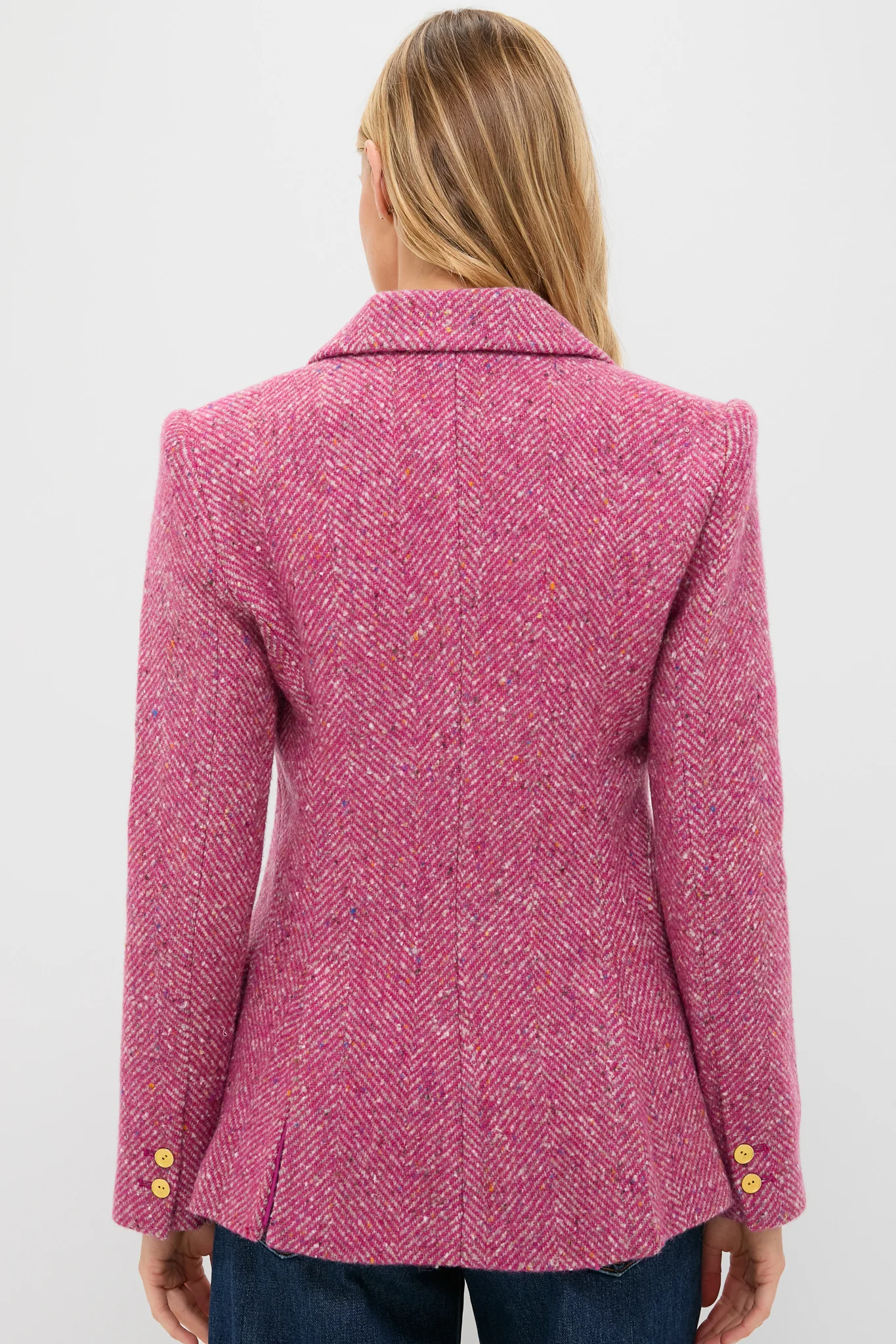 Pink Multi Herringbone Chamberlain Blazer - Image 4