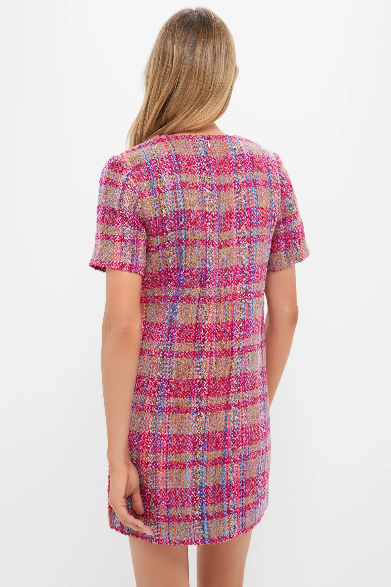 Pink Multi Tweed Eadie Mini Dress - Image 4