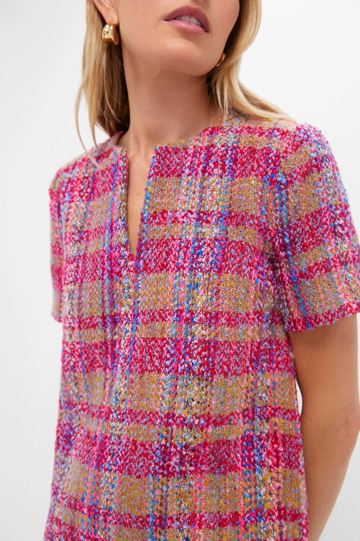 Pink Multi Tweed Eadie Mini Dress - Image 5