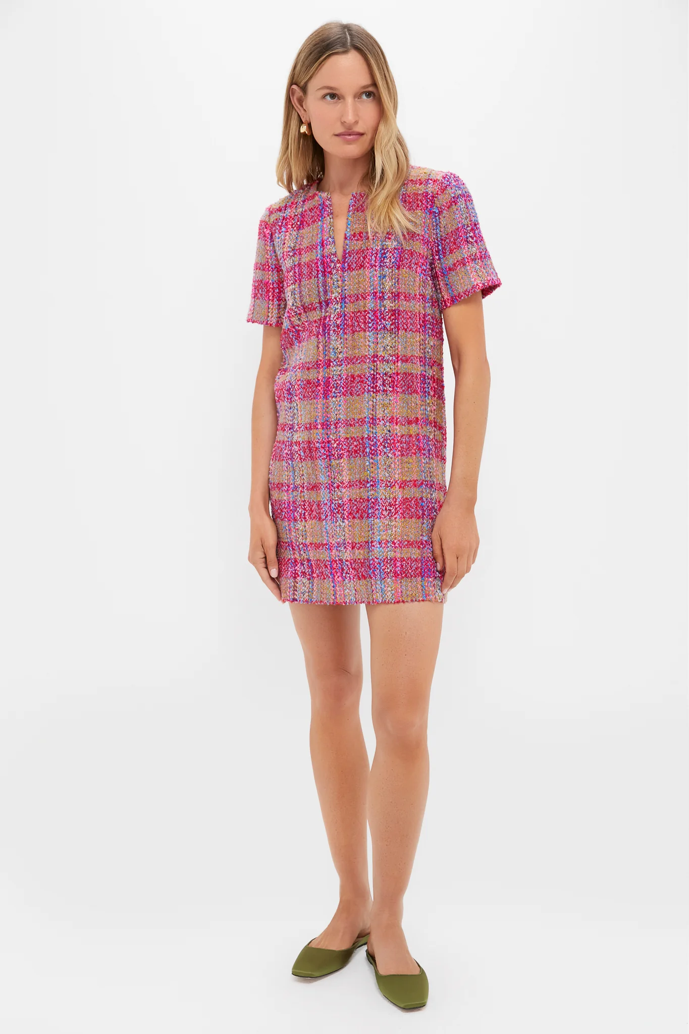 Pink Multi Tweed Eadie Mini Dress - Image 6