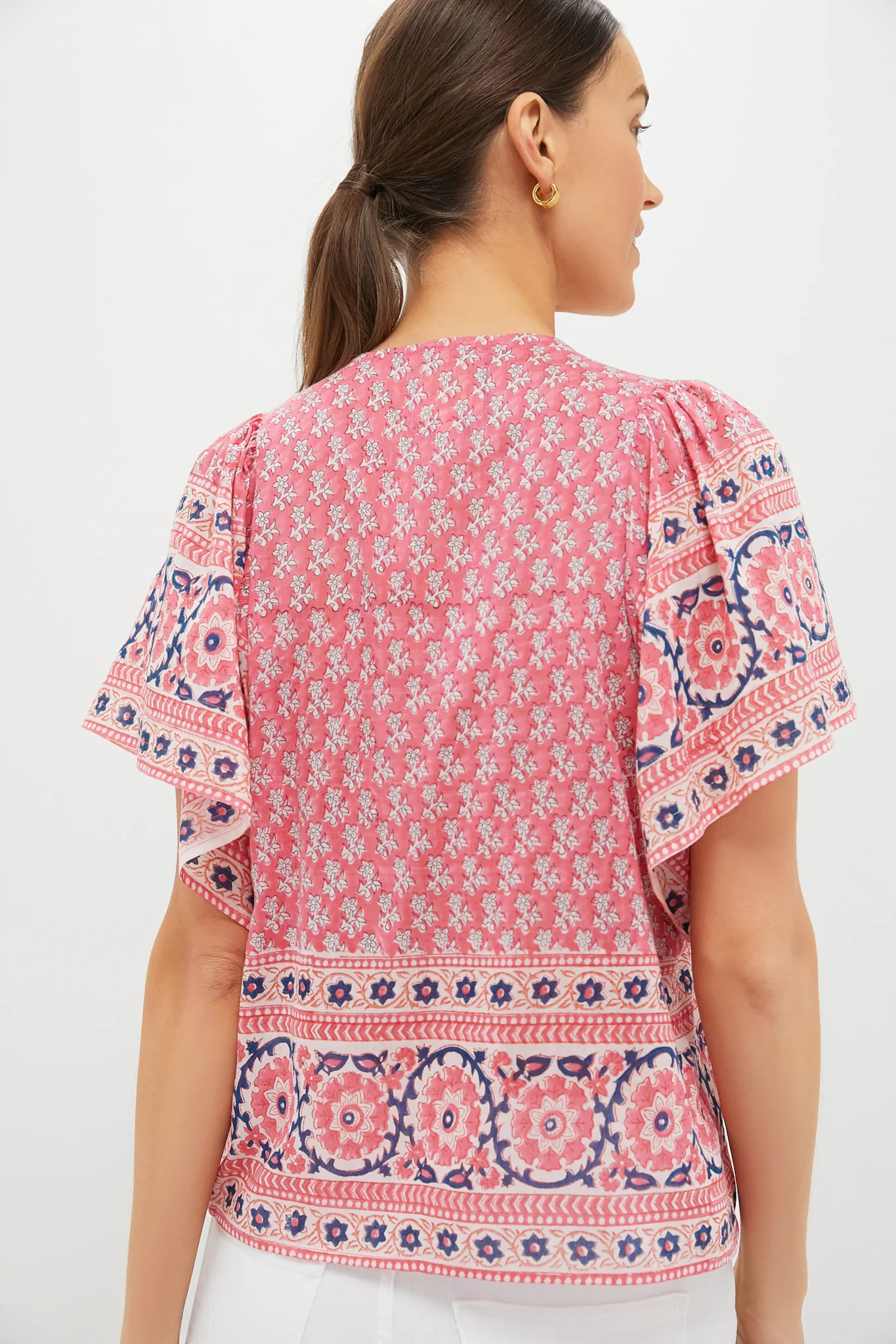Pink Navy Printed Angel Top - Image 4