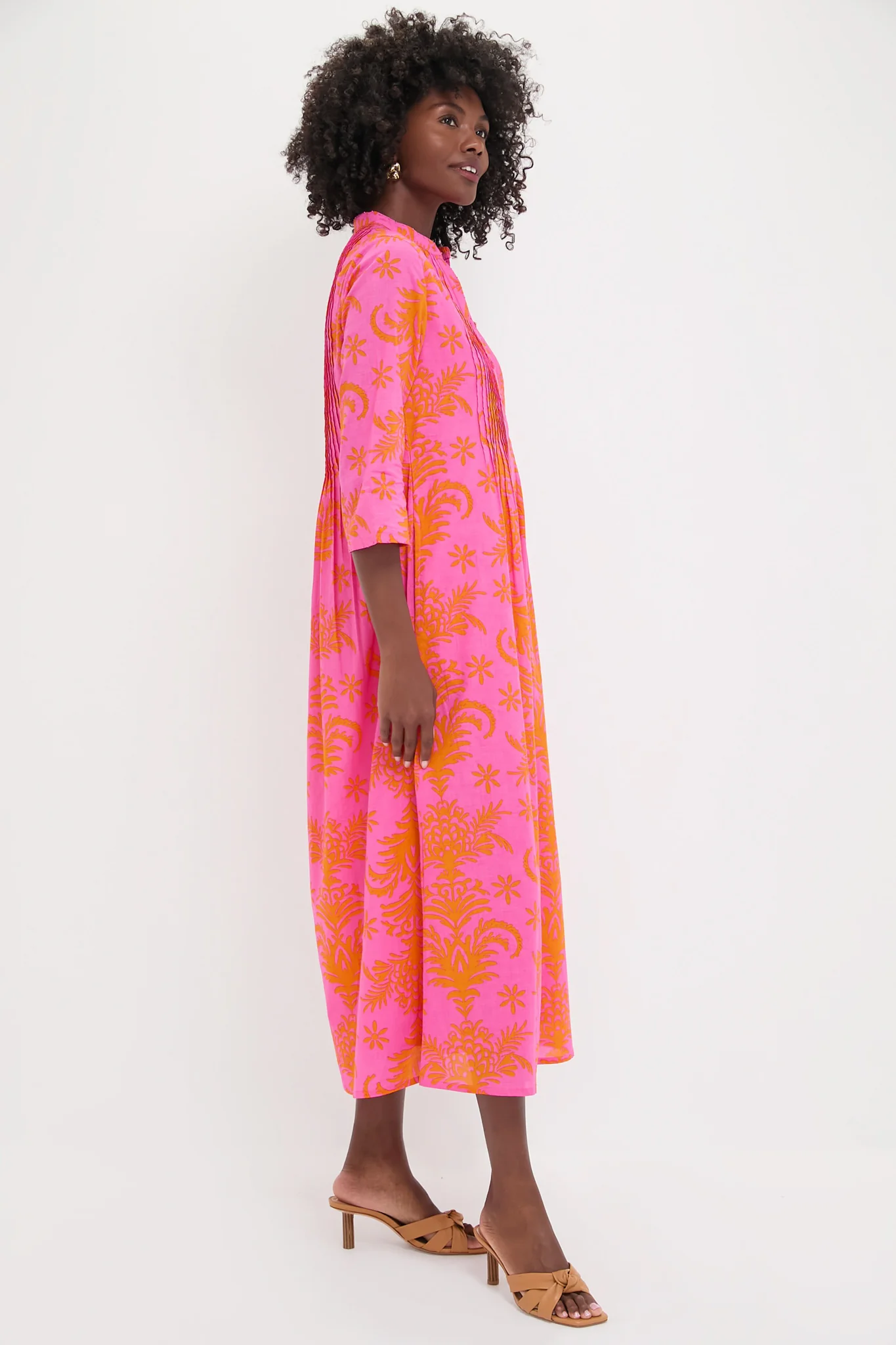 Pink Palm Woodruff Embroidered Dress - Image 3