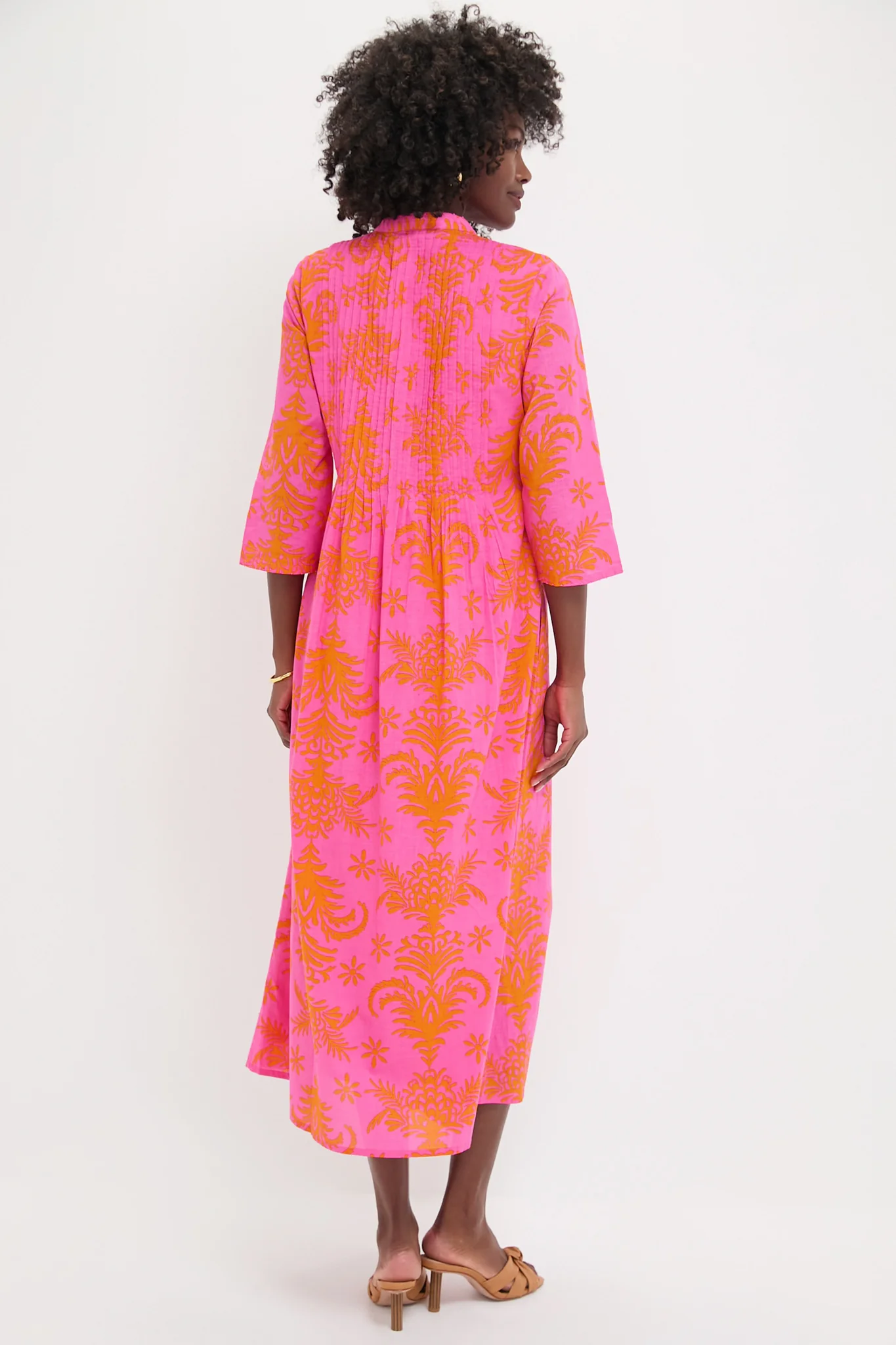 Pink Palm Woodruff Embroidered Dress - Image 4