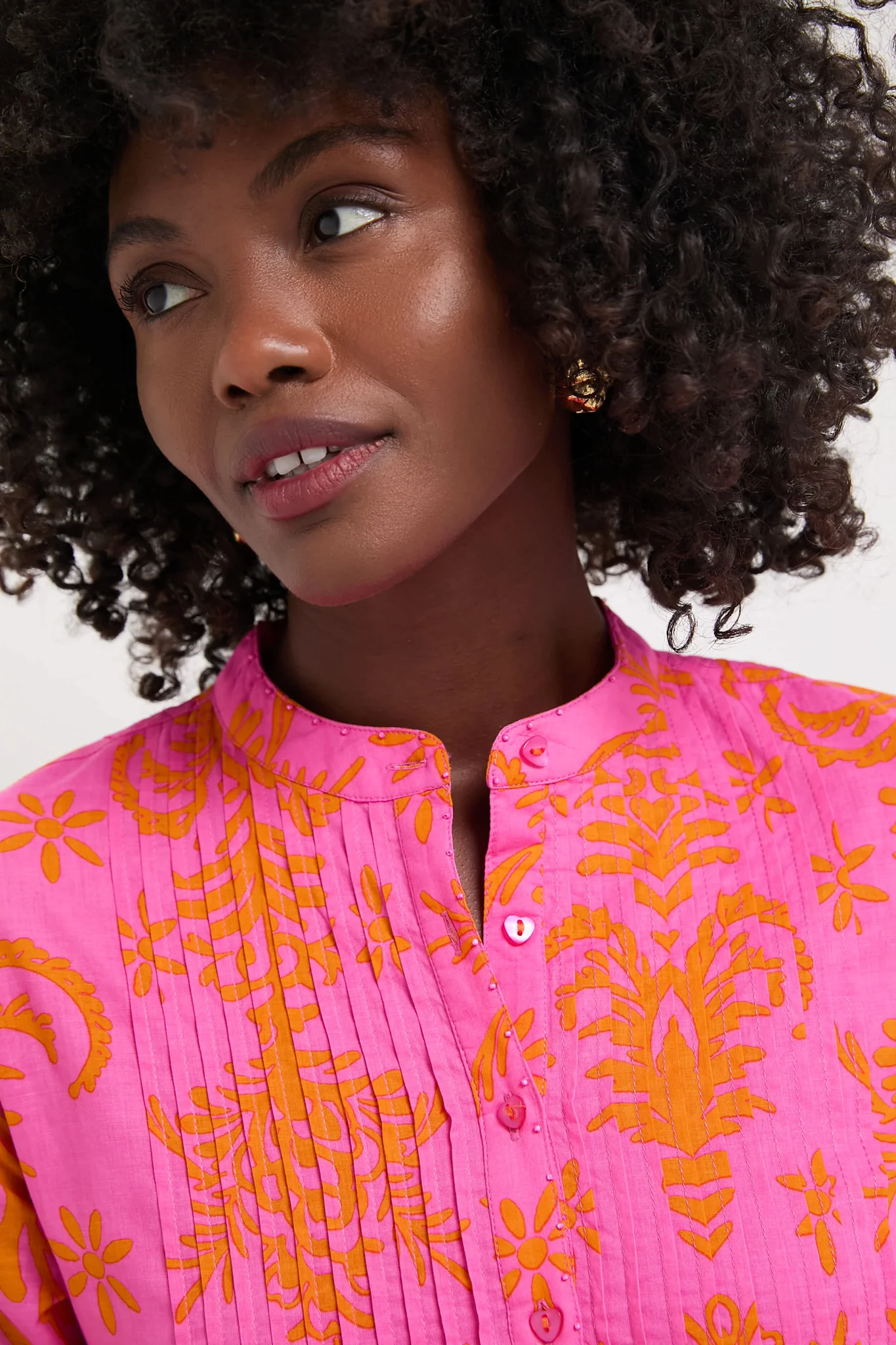 Pink Palm Woodruff Embroidered Dress - Image 5