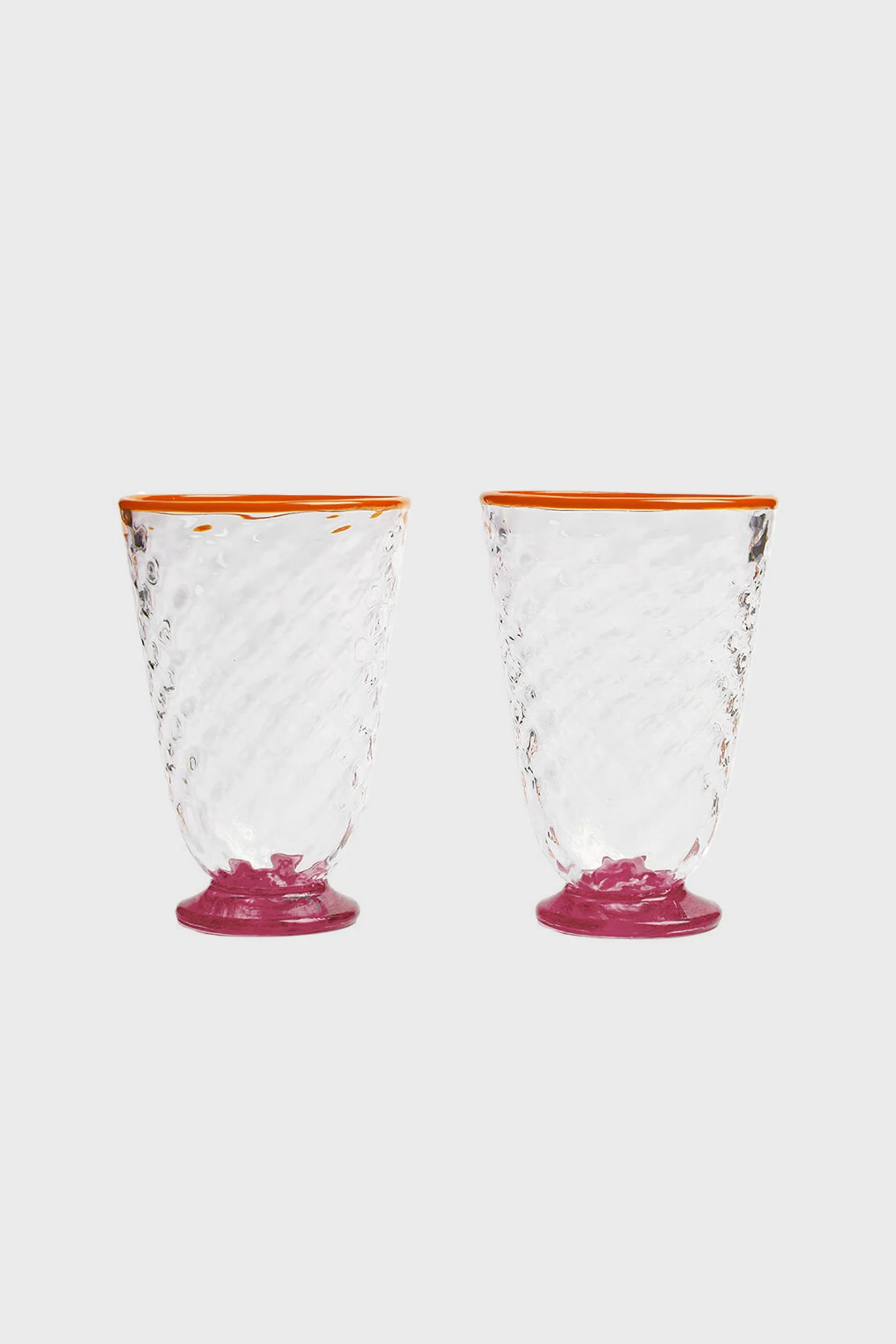 Pink Quilted Glasses Set of 2