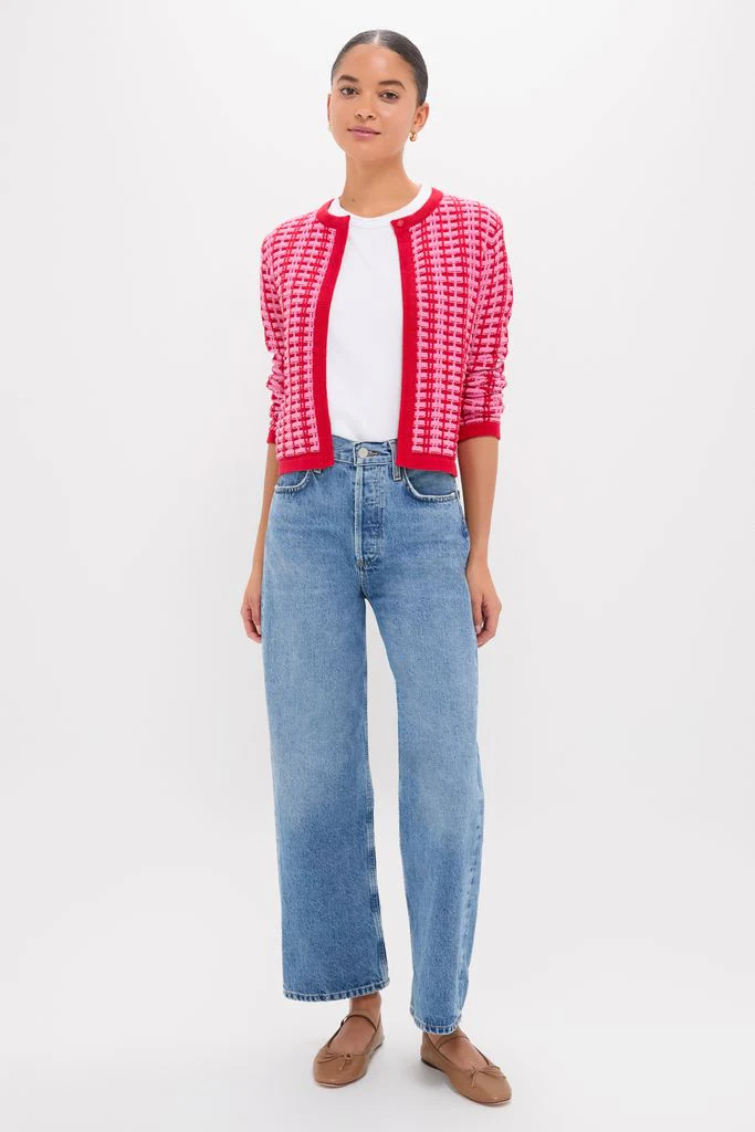 Pink & Red Knit Cassie Cardigan - Image 6