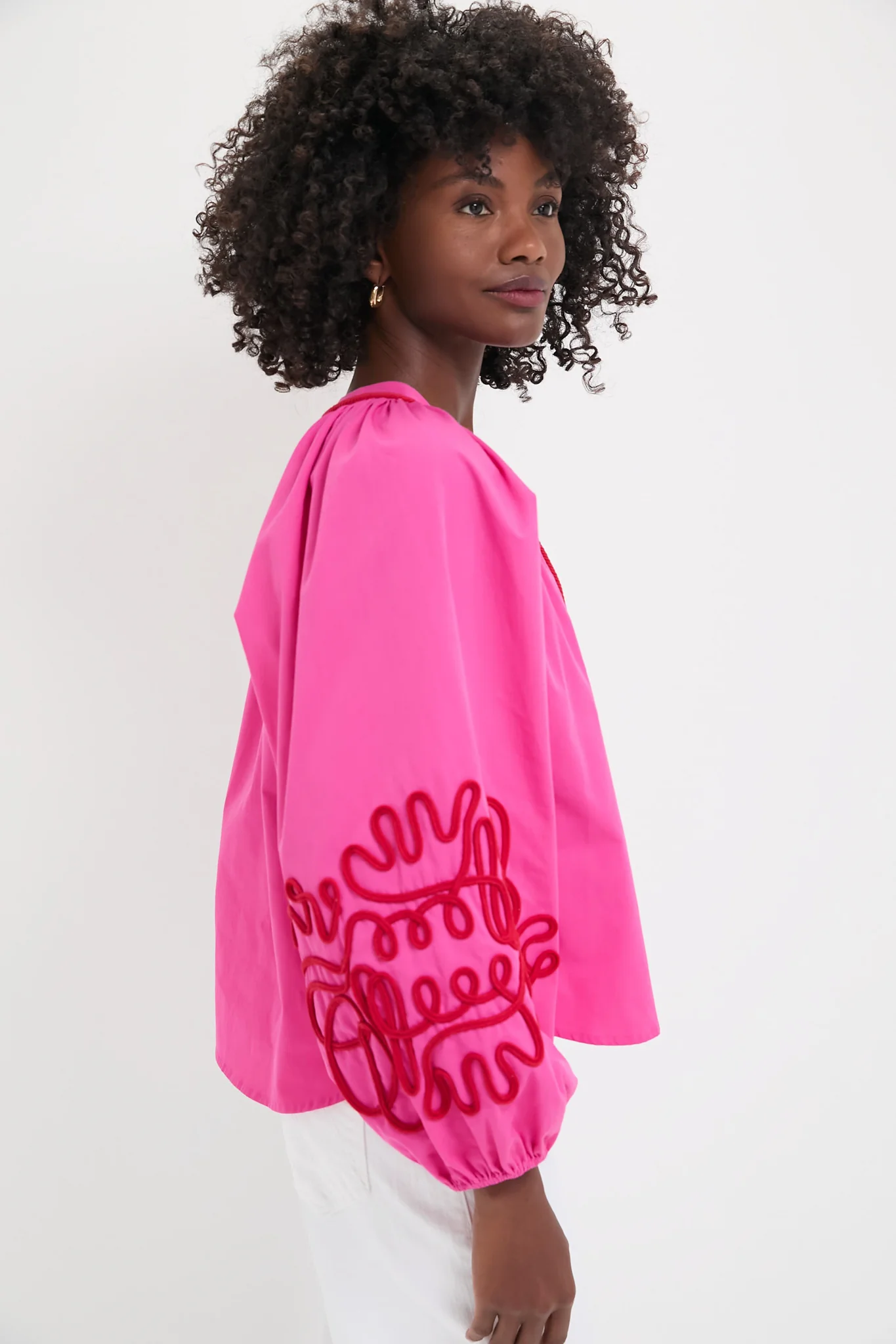 Pink & Red Soutache Stella Blouse - Image 2