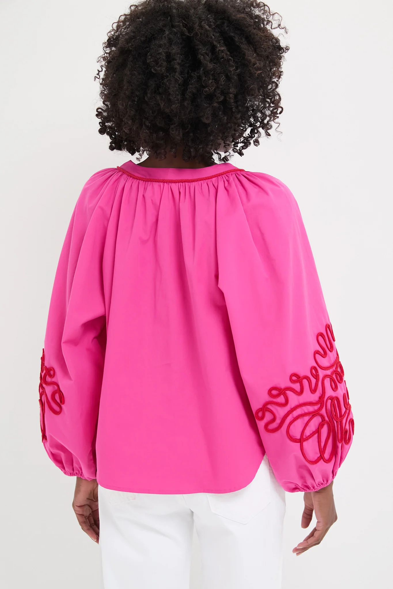 Pink & Red Soutache Stella Blouse - Image 3