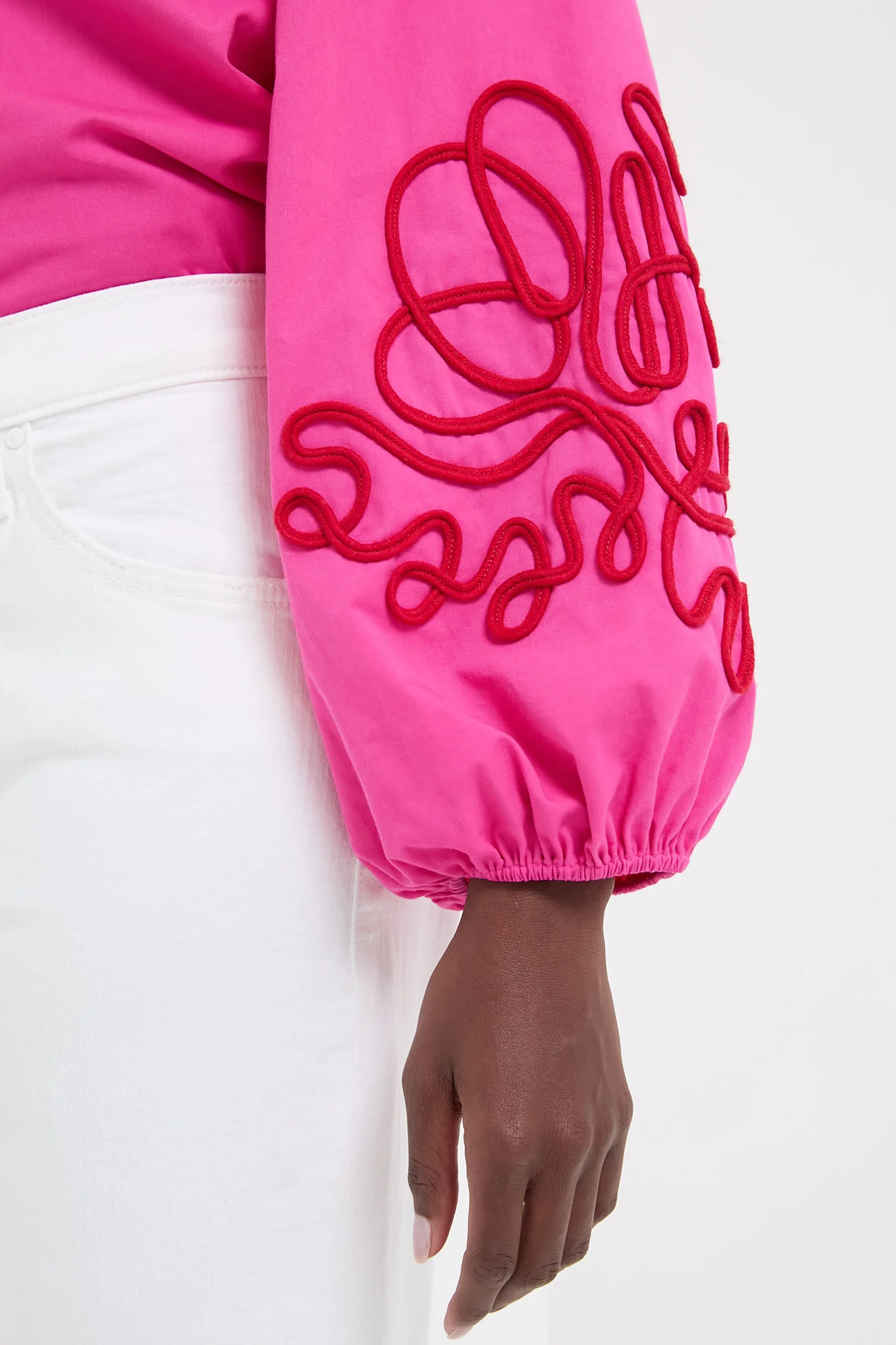 Pink & Red Soutache Stella Blouse - Image 4