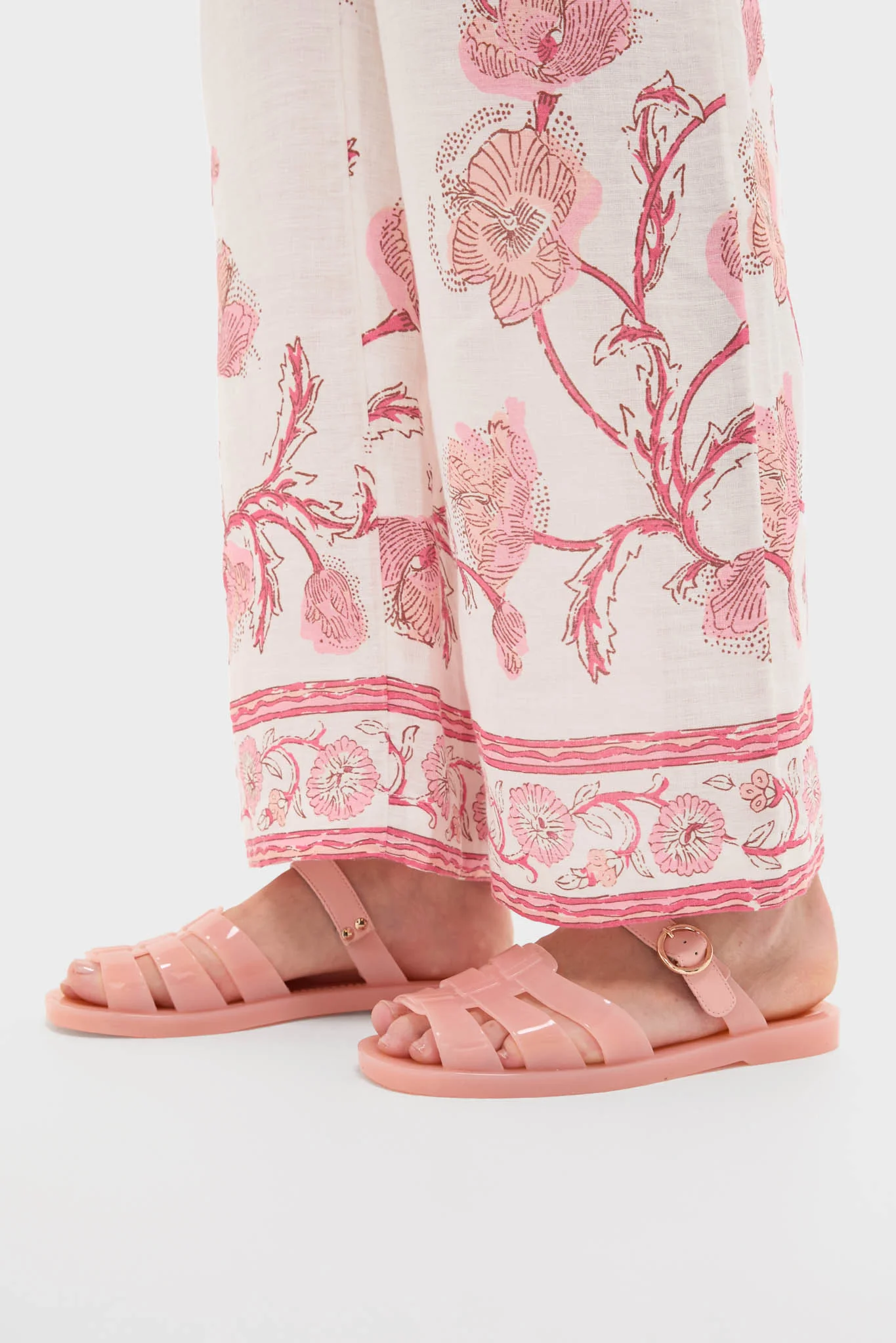 Pink Riley Jelly Sandals - Image 2