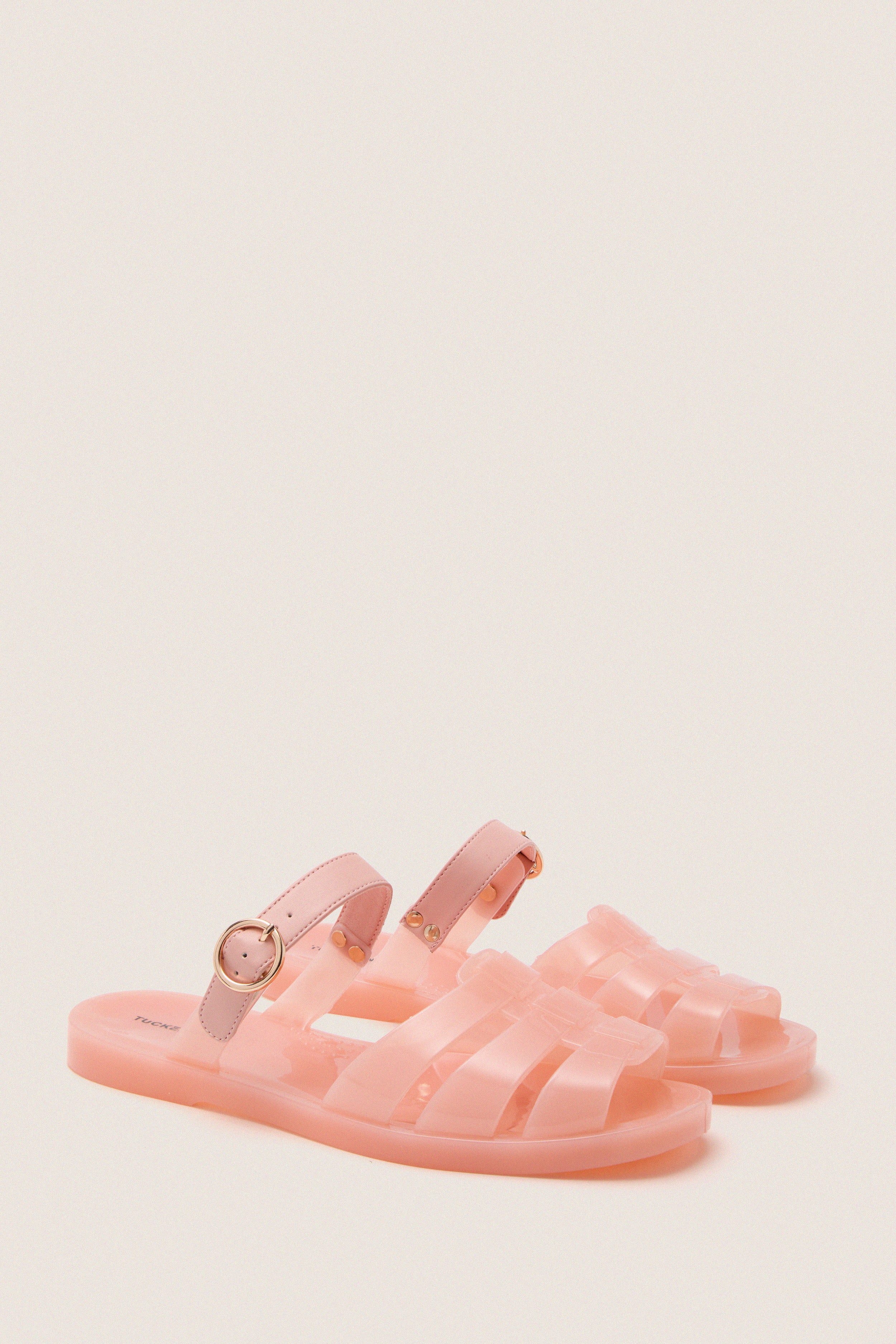 Pink Riley Jelly Sandals - Image 4