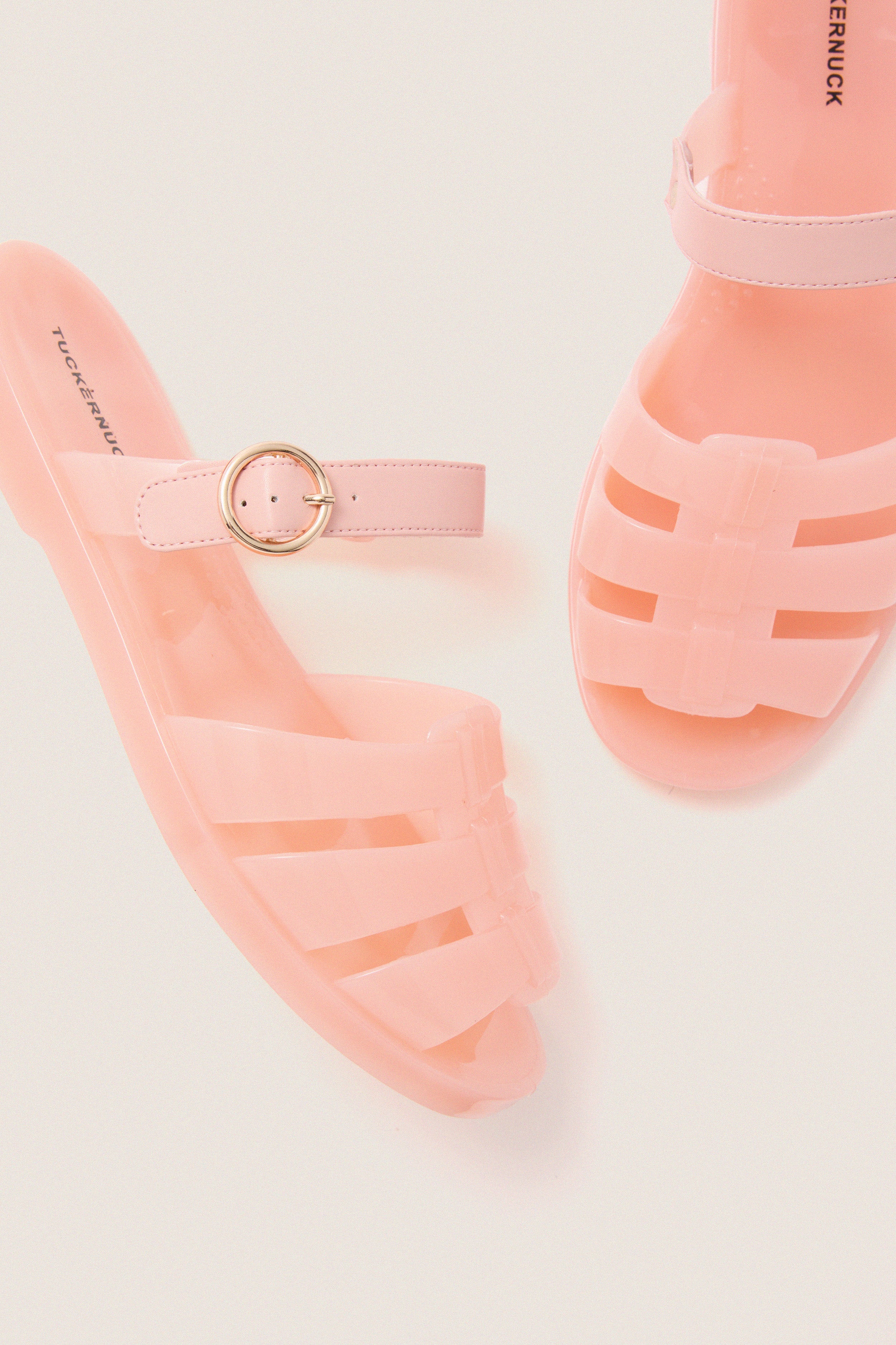 Pink Riley Jelly Sandals - Image 5