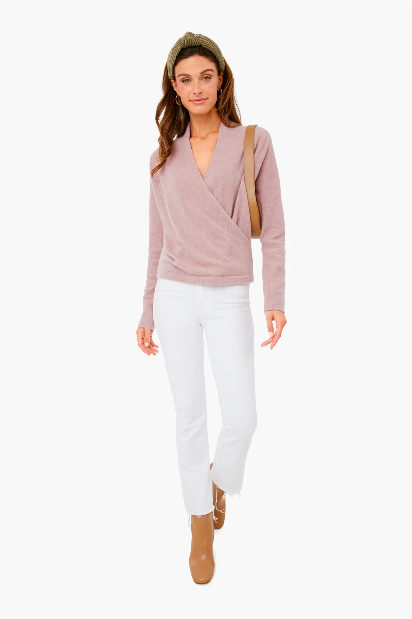 Pink Shell Wrap Front Pullover - Image 2