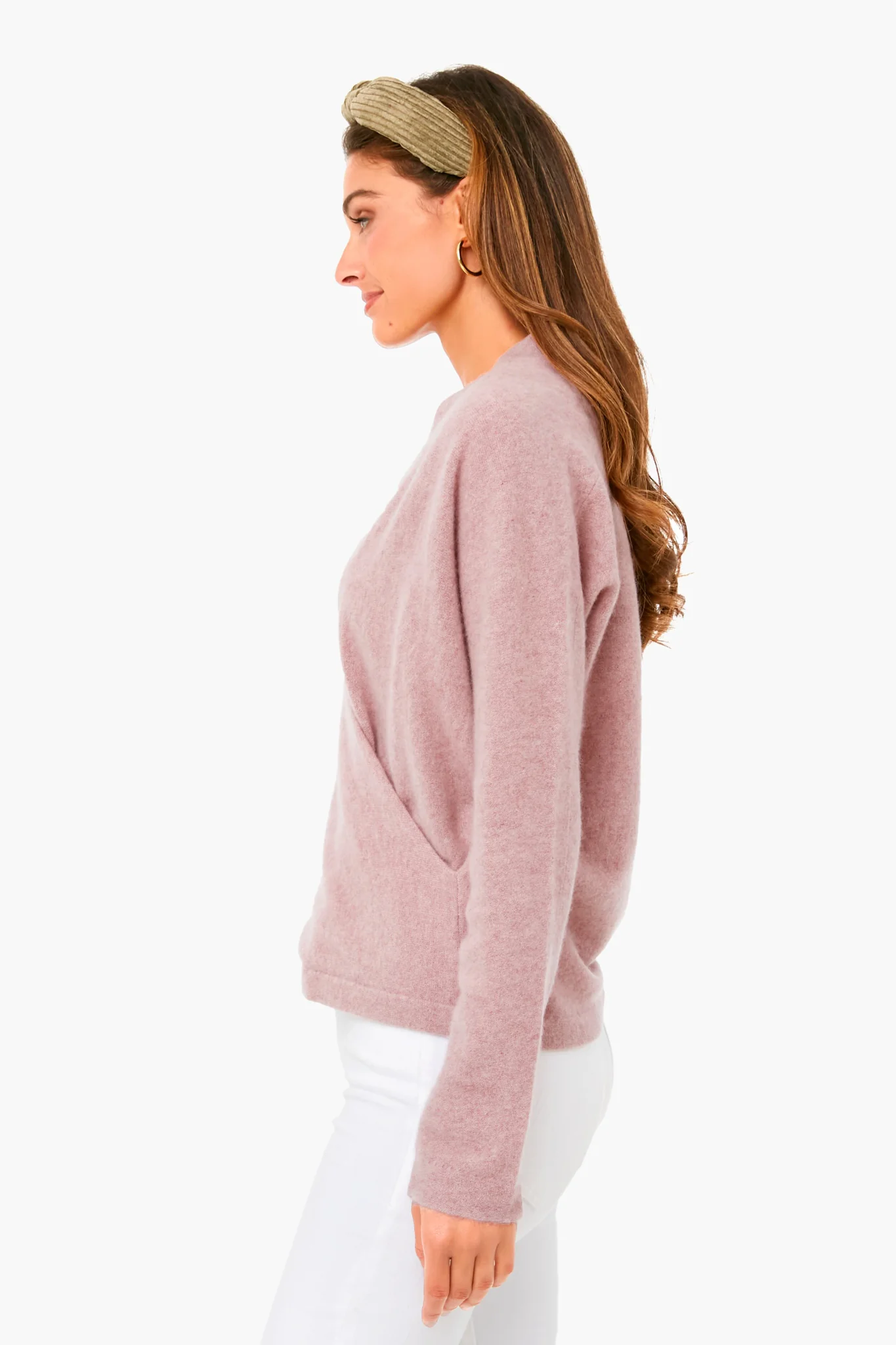 Pink Shell Wrap Front Pullover - Image 3
