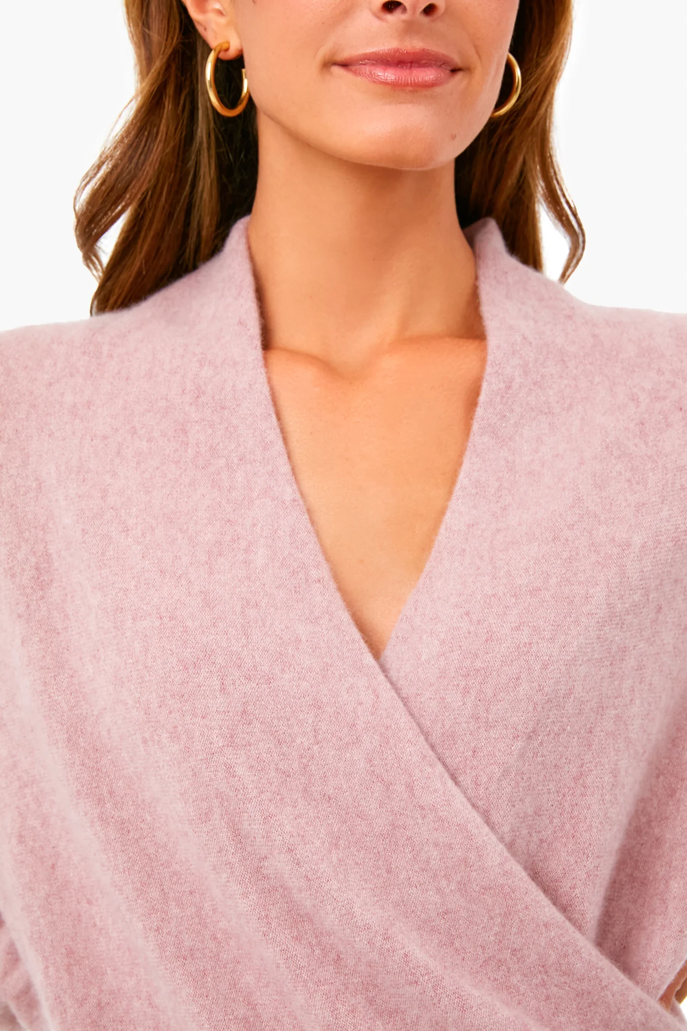 Pink Shell Wrap Front Pullover - Image 5