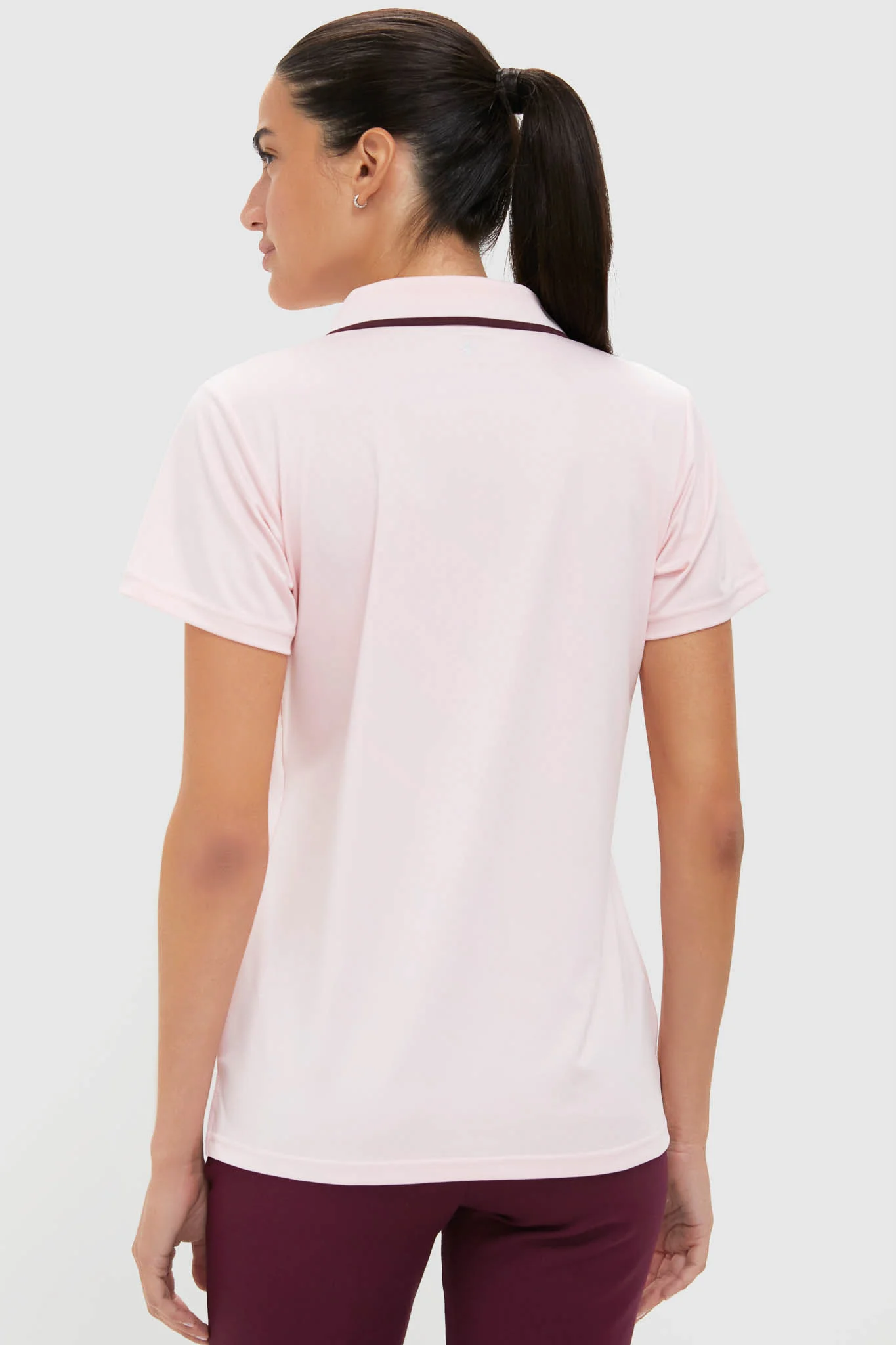 Pink Short Sleeve Performance Jersey Caroline Polo - Image 5
