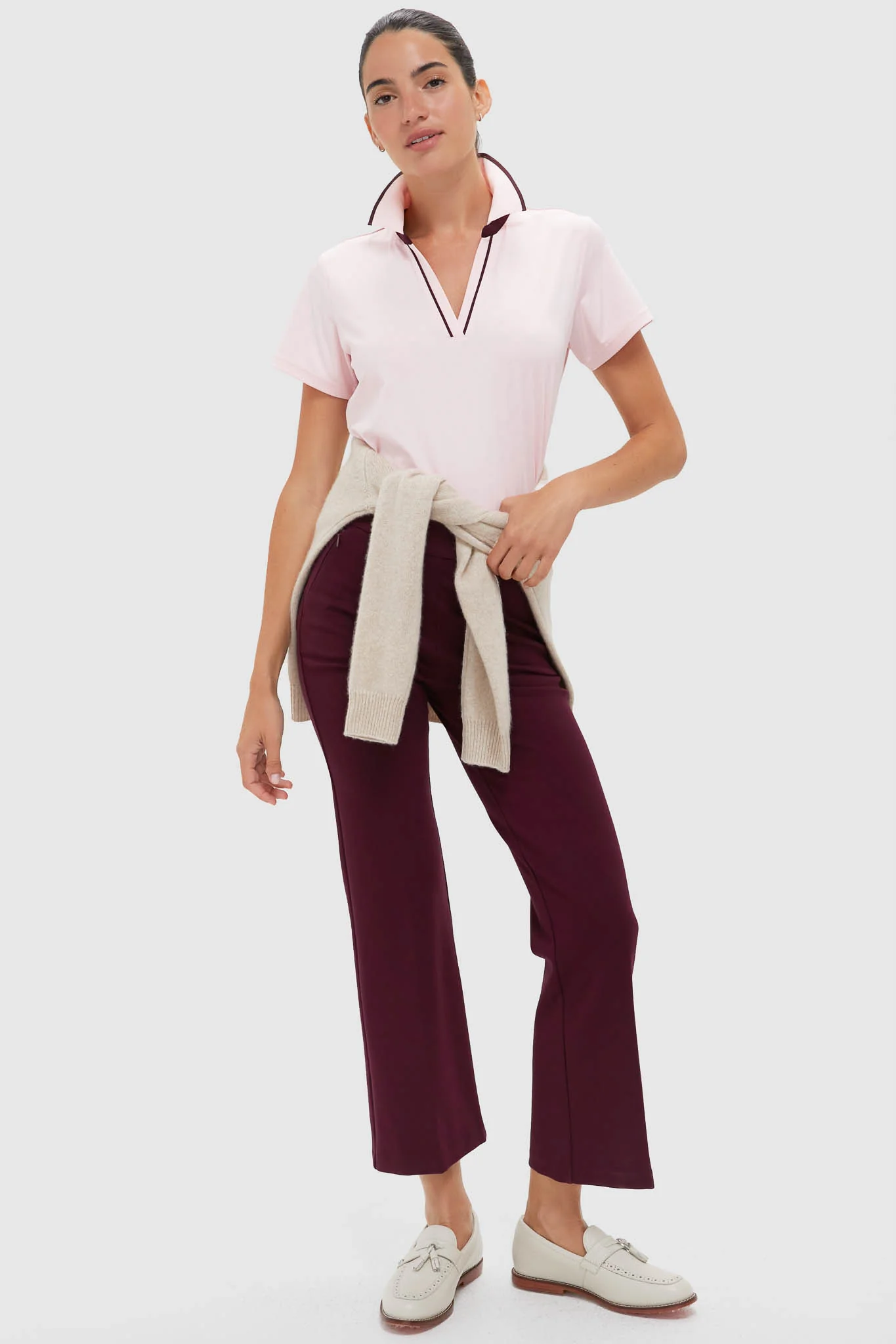 Pink Short Sleeve Performance Jersey Caroline Polo - Image 7