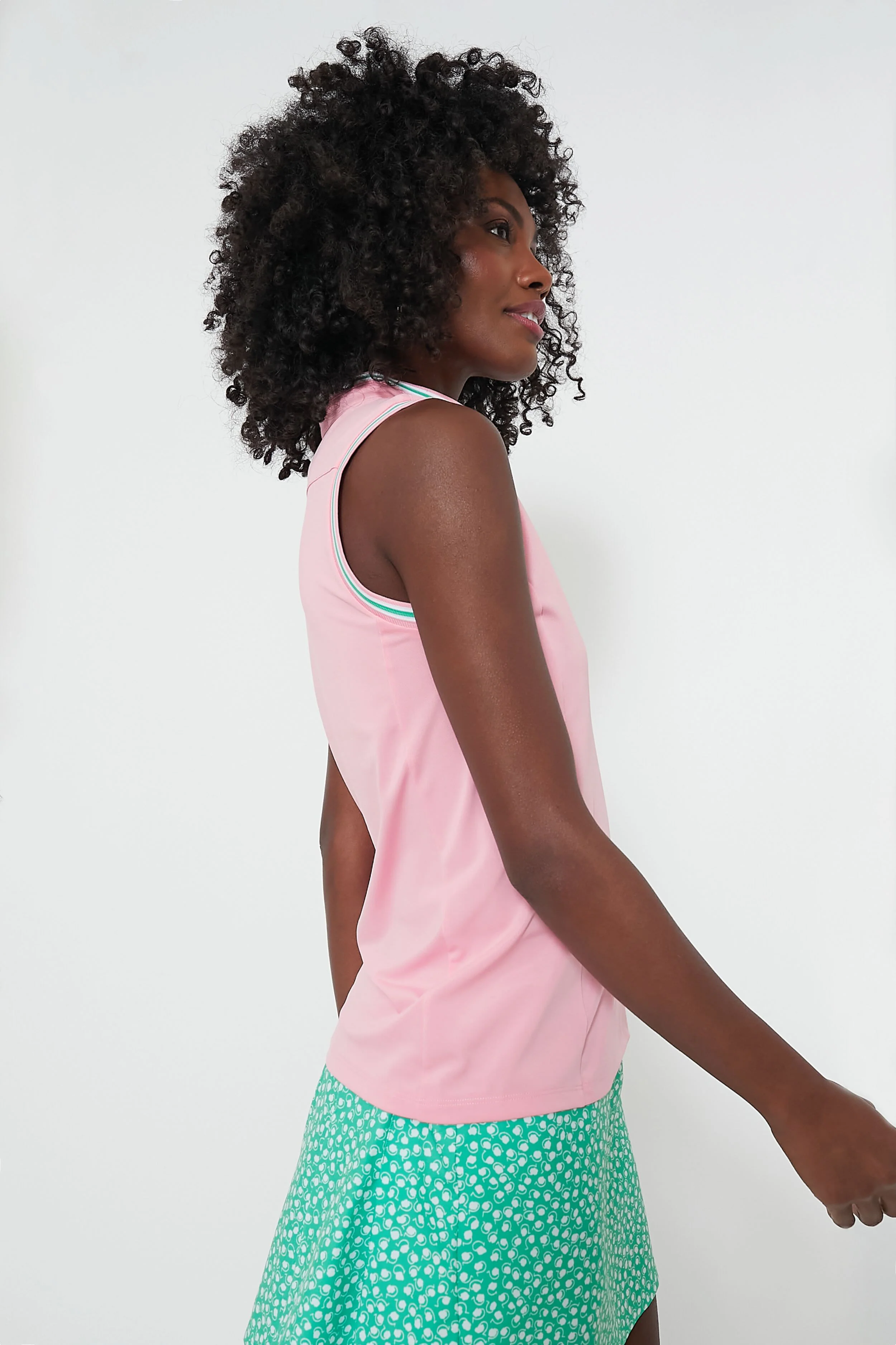 Pink Sleeveless Air Tech Pique Popover - Image 3