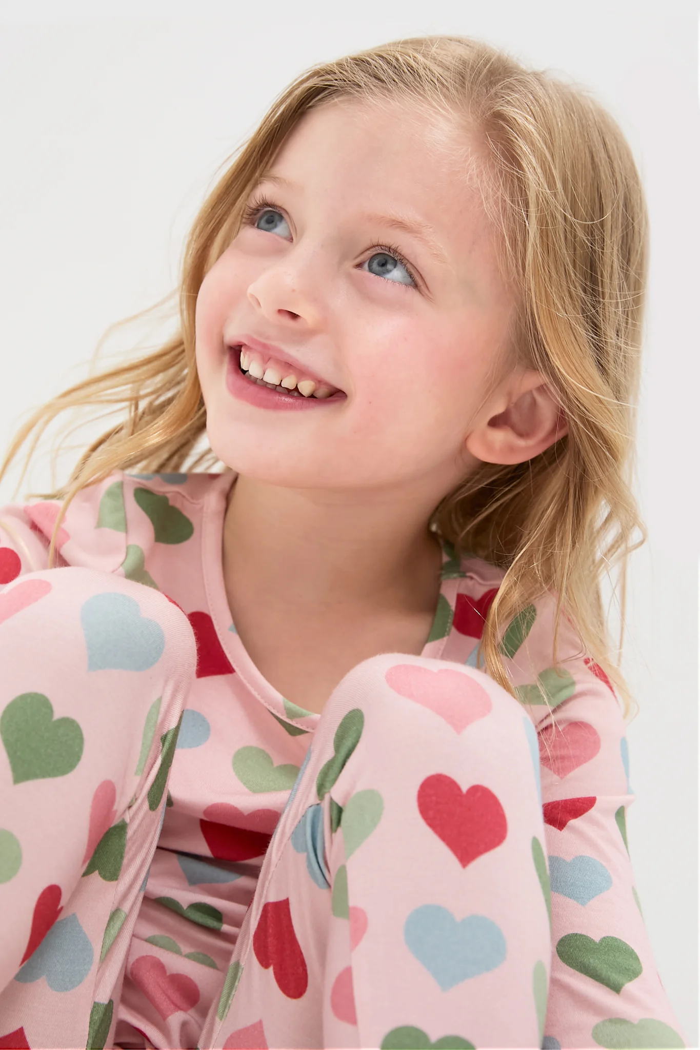 Pink Small Hearts Kids Bamboo Pj Set - Image 4