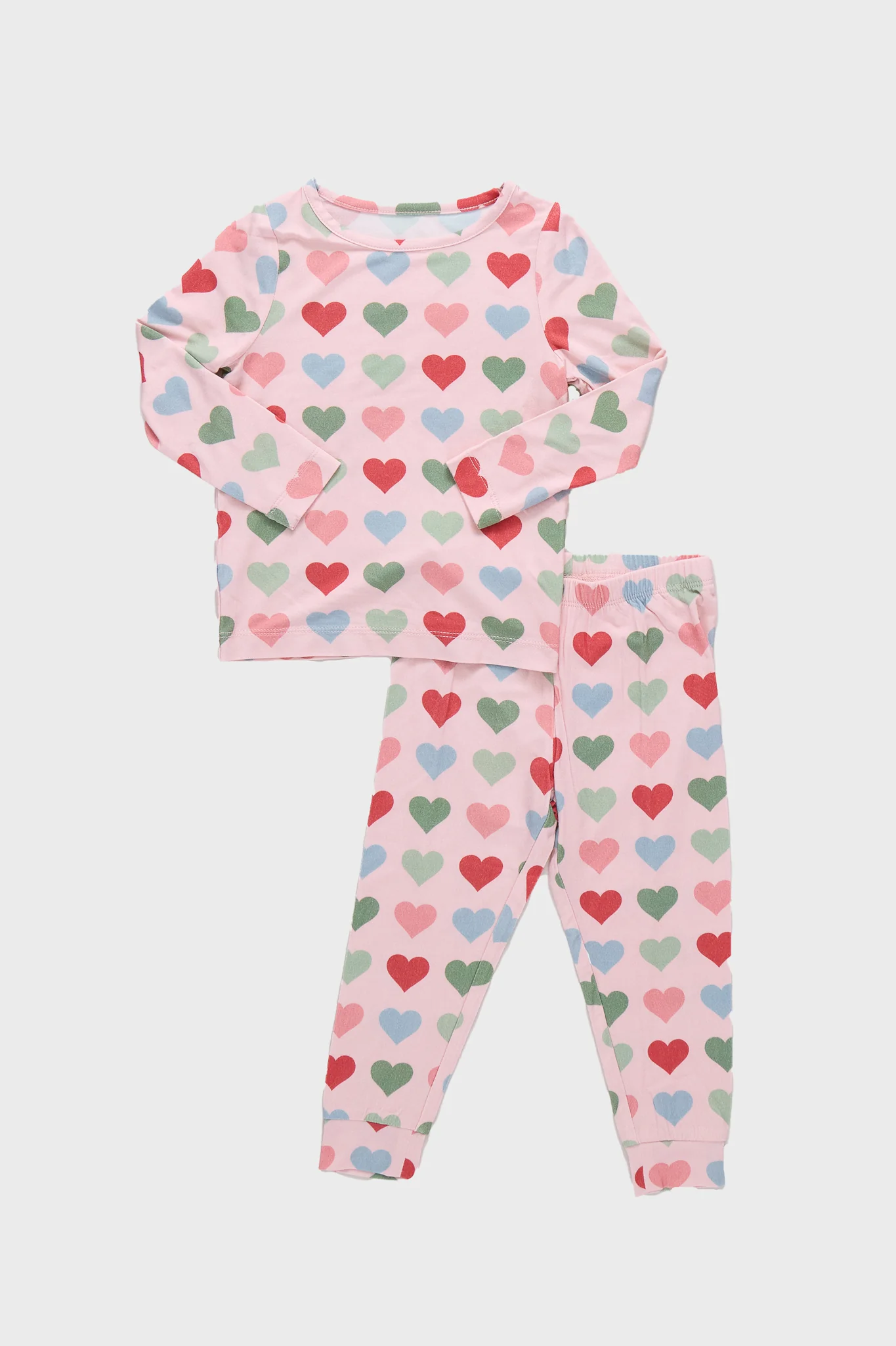 Pink Small Hearts Kids Bamboo Pj Set - Image 5