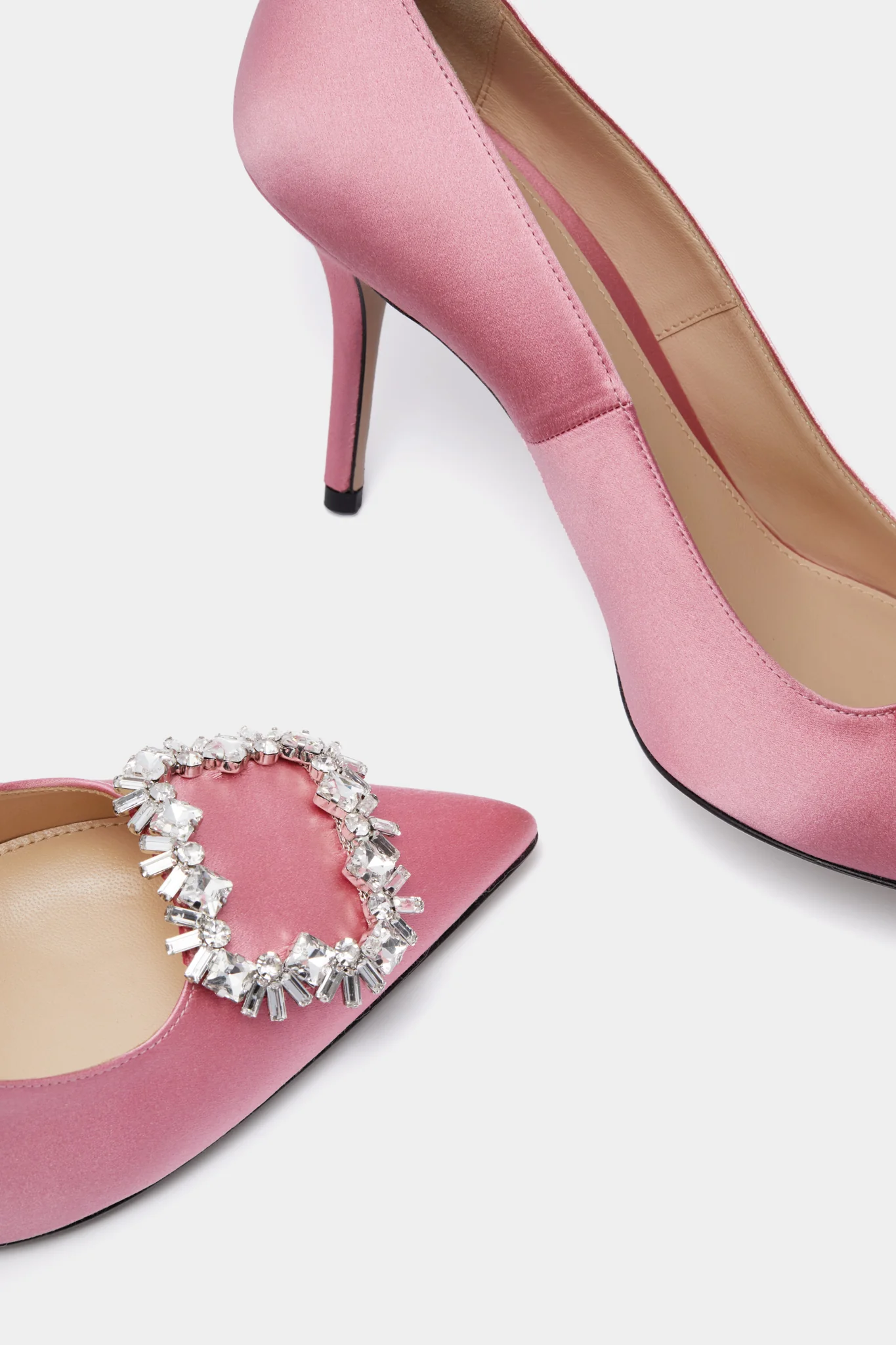 Pink Sofia Satin Heels - Image 5