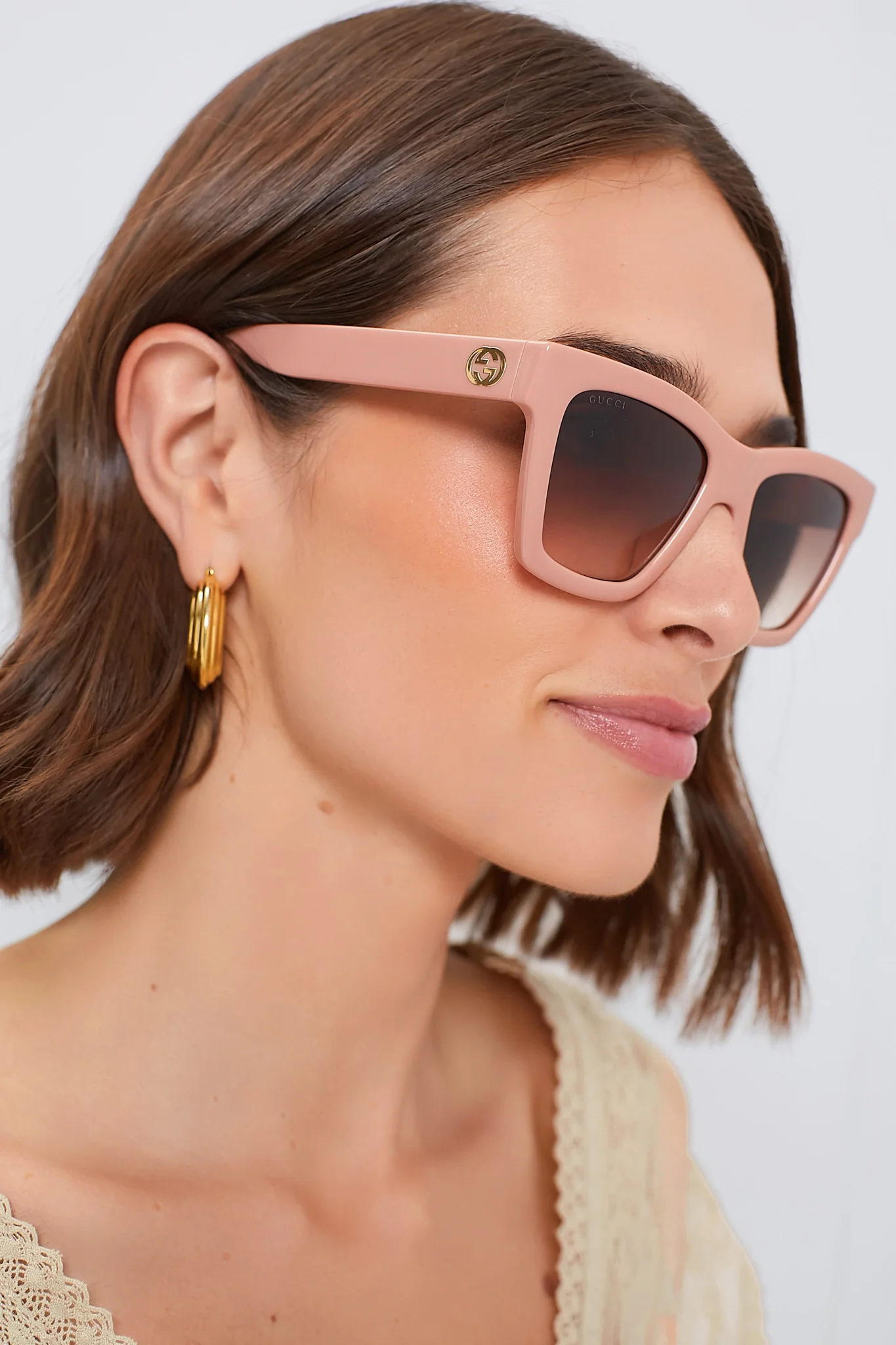 Pink Square Frame Sunglasses - Image 2