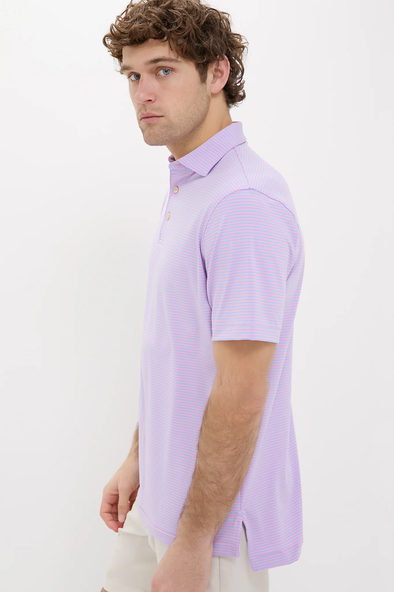 Pink Vale Hales Performance Jersey Polo - Image 3
