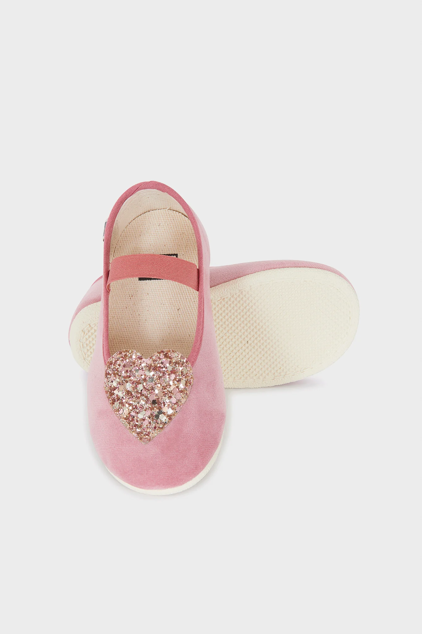 Pink Velvet Mary Jane Flats - Image 4