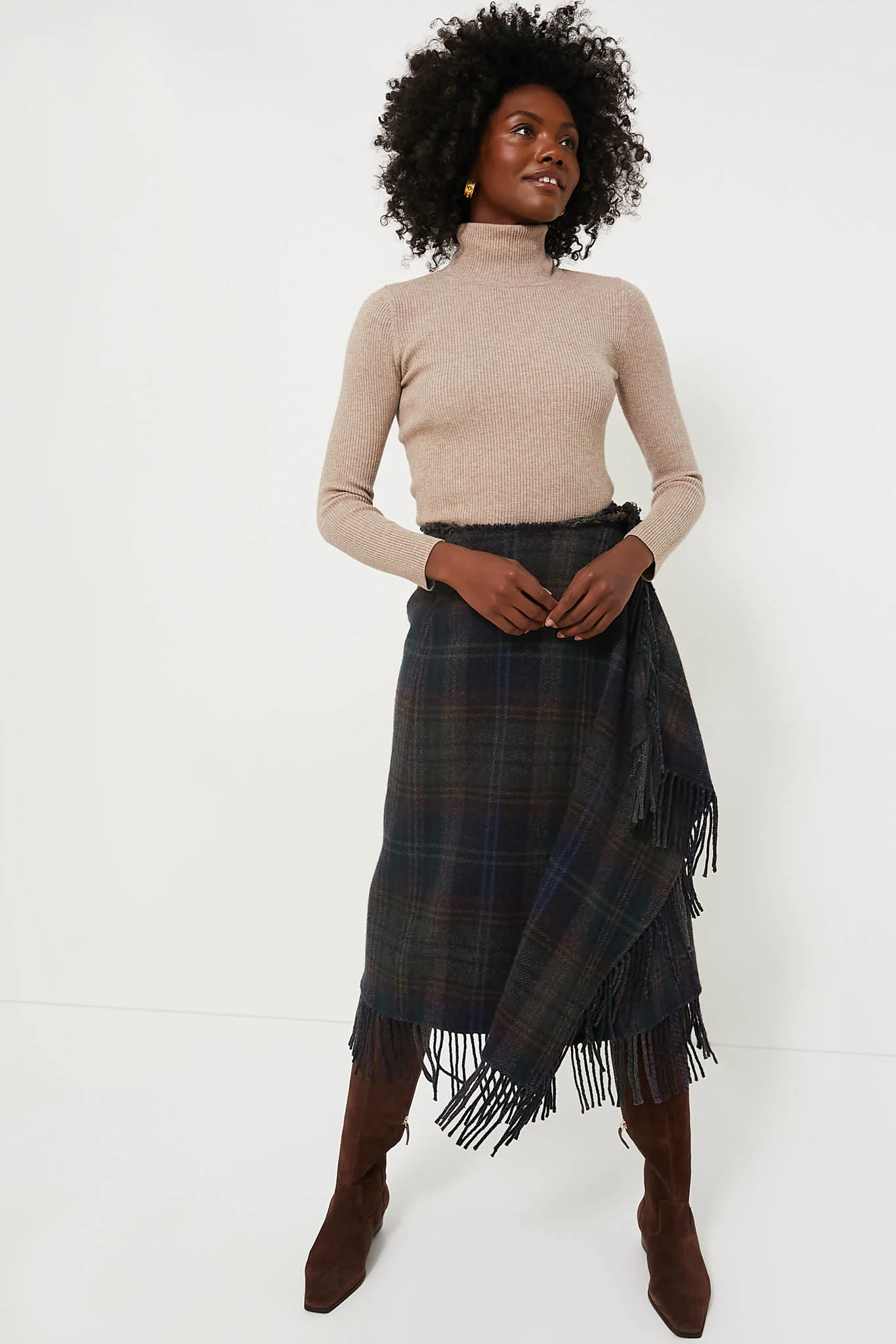 Plaid Multi Wool Blend Leonna Skirt - Image 2
