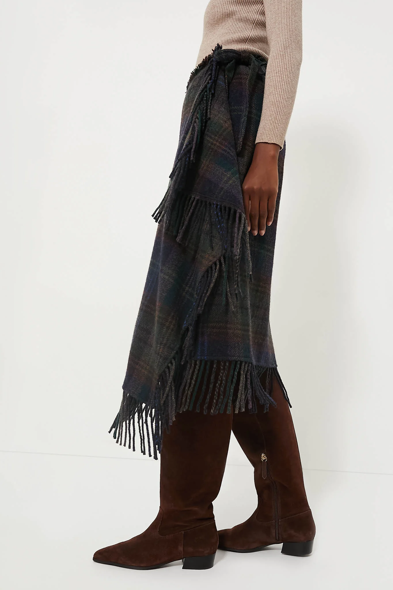 Plaid Multi Wool Blend Leonna Skirt - Image 3