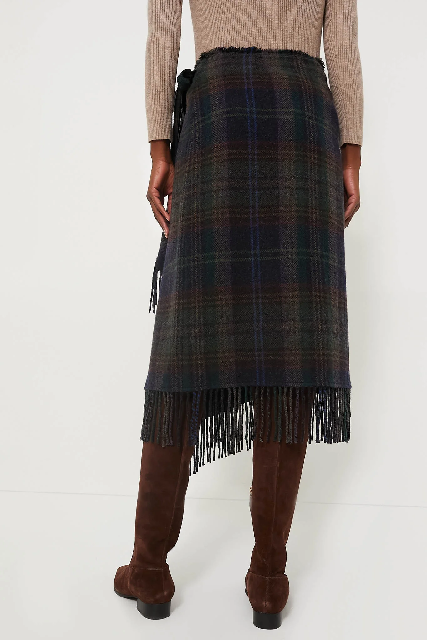 Plaid Multi Wool Blend Leonna Skirt - Image 4