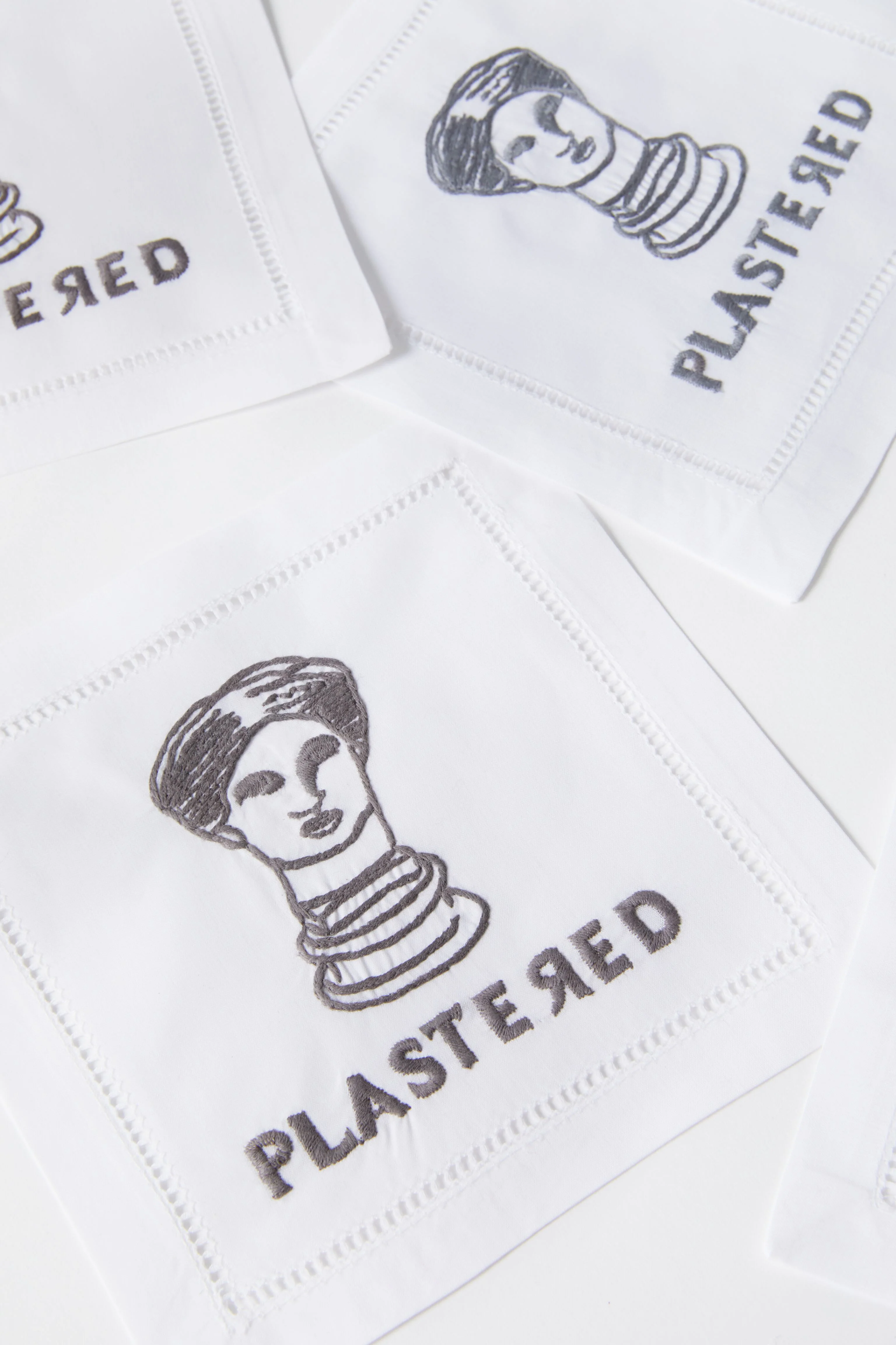 Plastered Cocktail Napkins (Set of 4) - Image 3