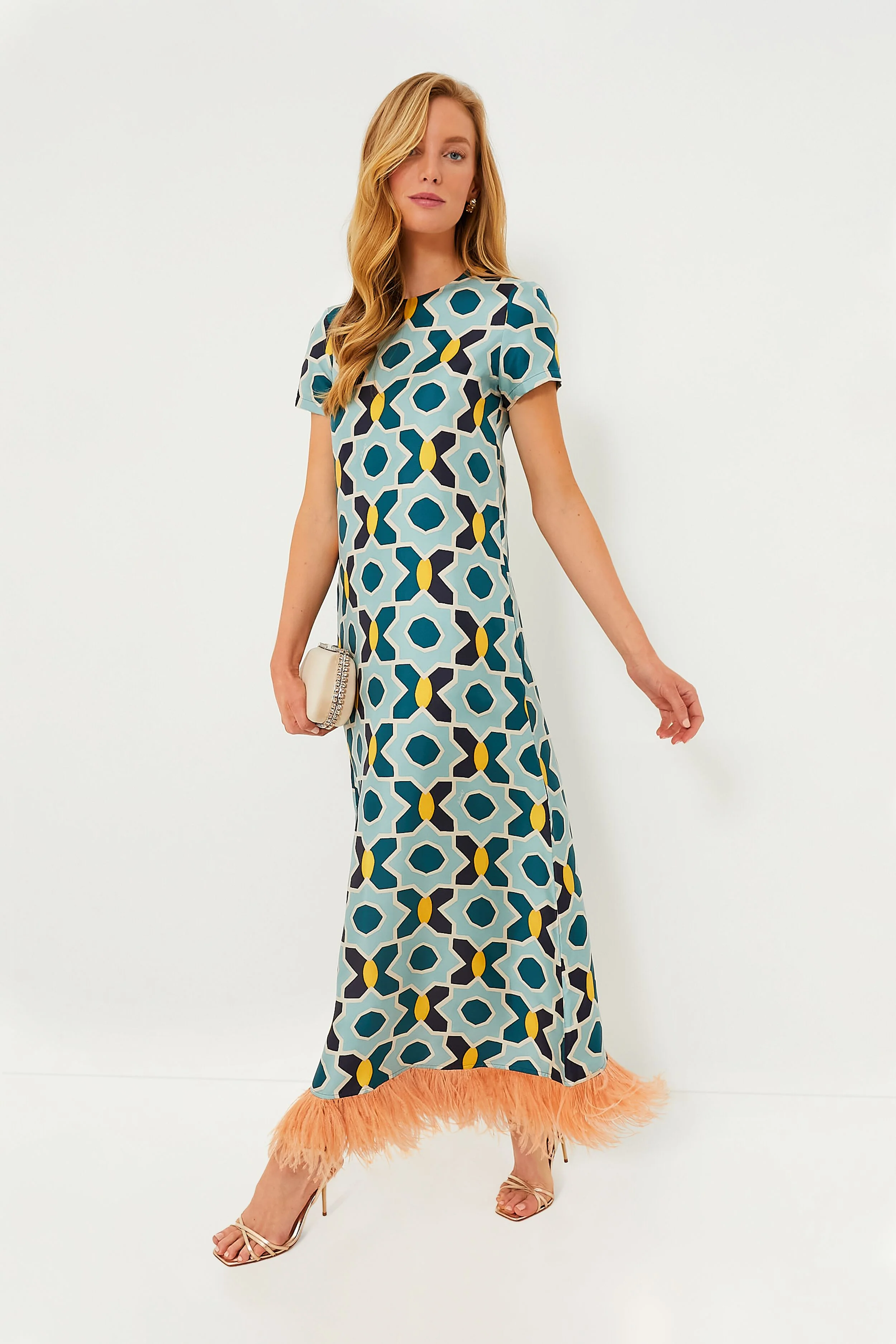 Plaza Swing Dress with Feathers - Image 2