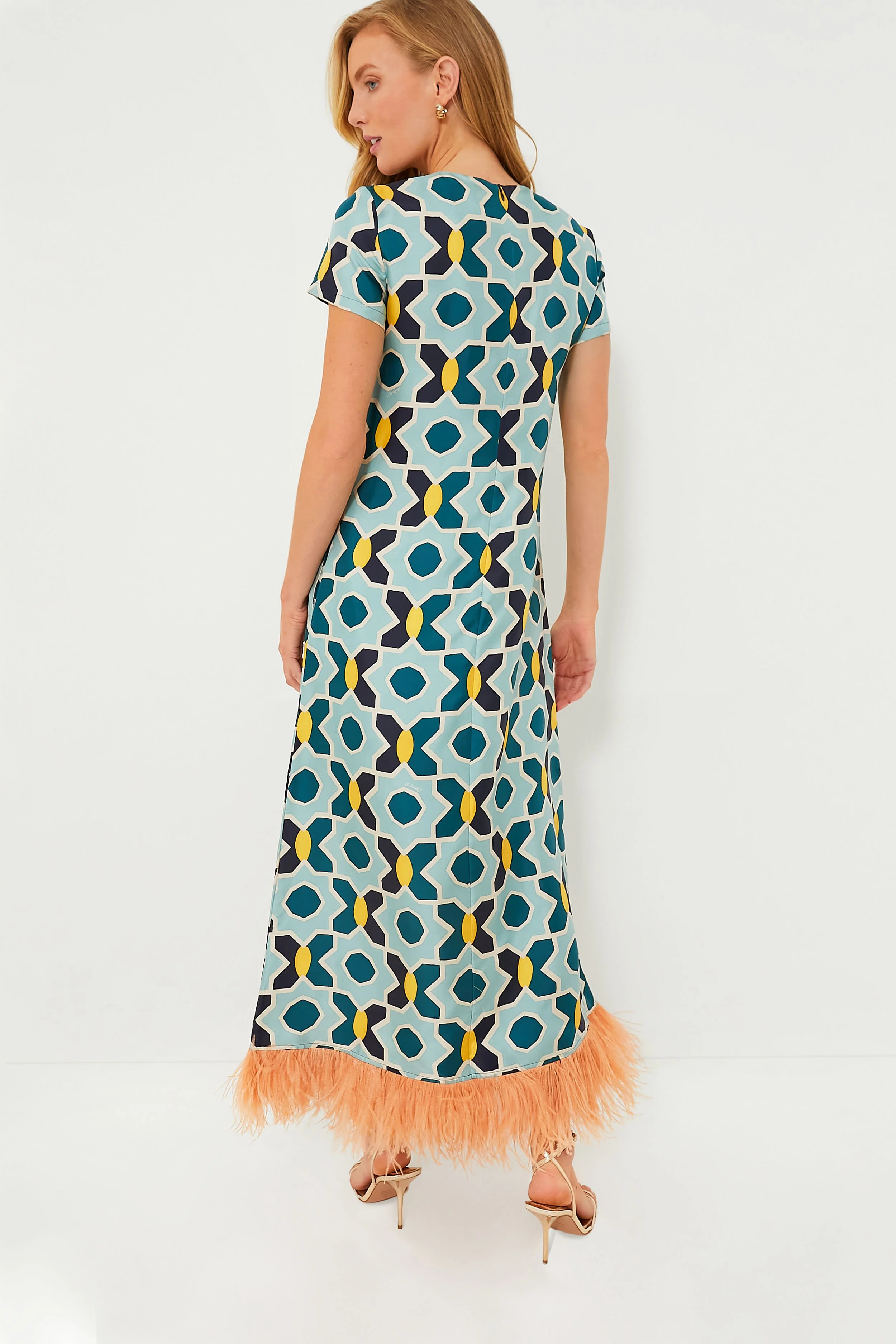 Plaza Swing Dress with Feathers - Image 4