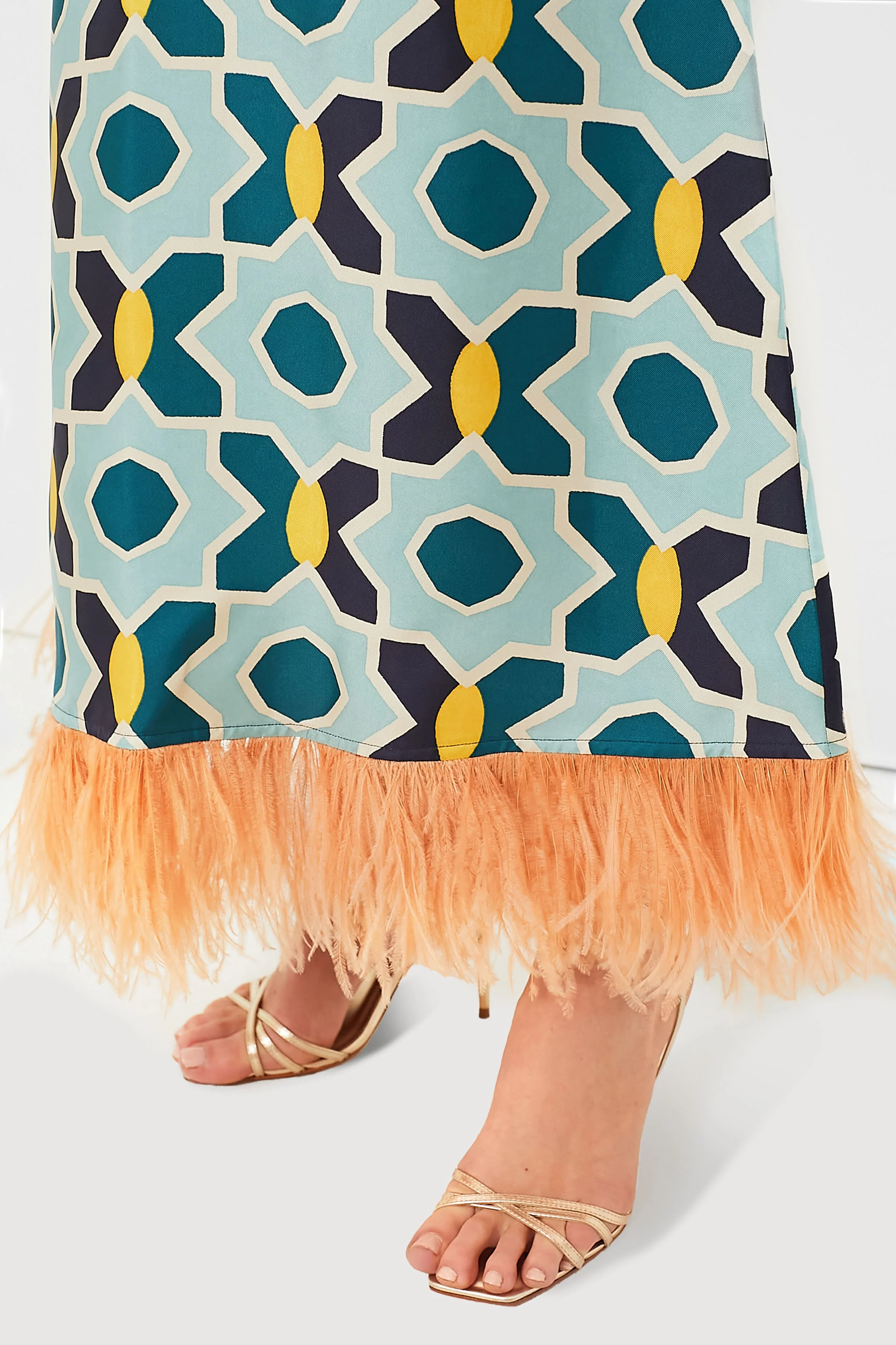 Plaza Swing Dress with Feathers - Image 5