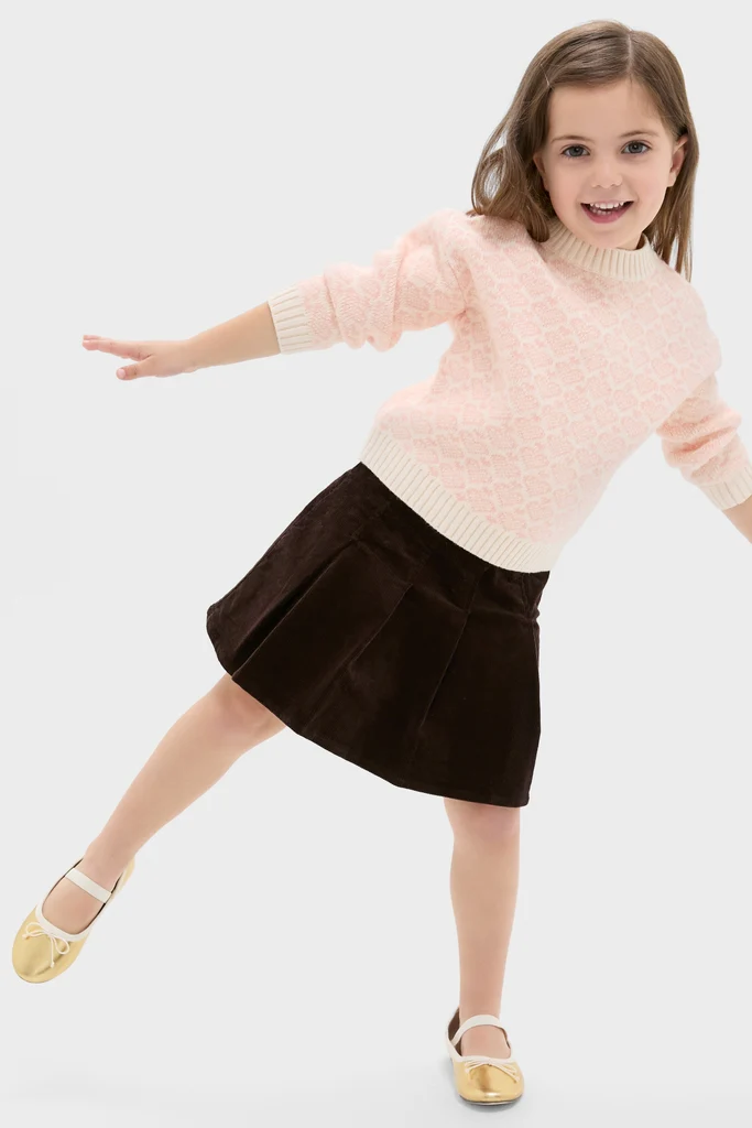 Girls Pleated Corduroy Skirt - Image 2