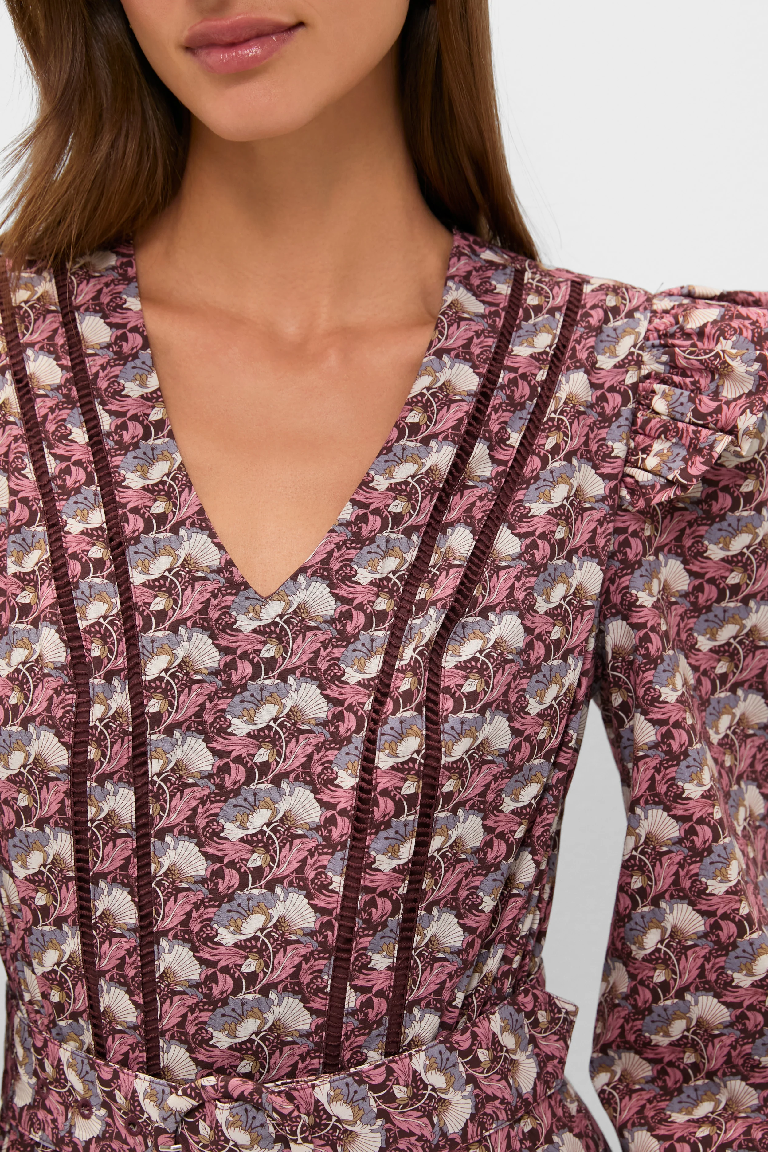 Plum Leafy Floral Jennie Romper - Image 5