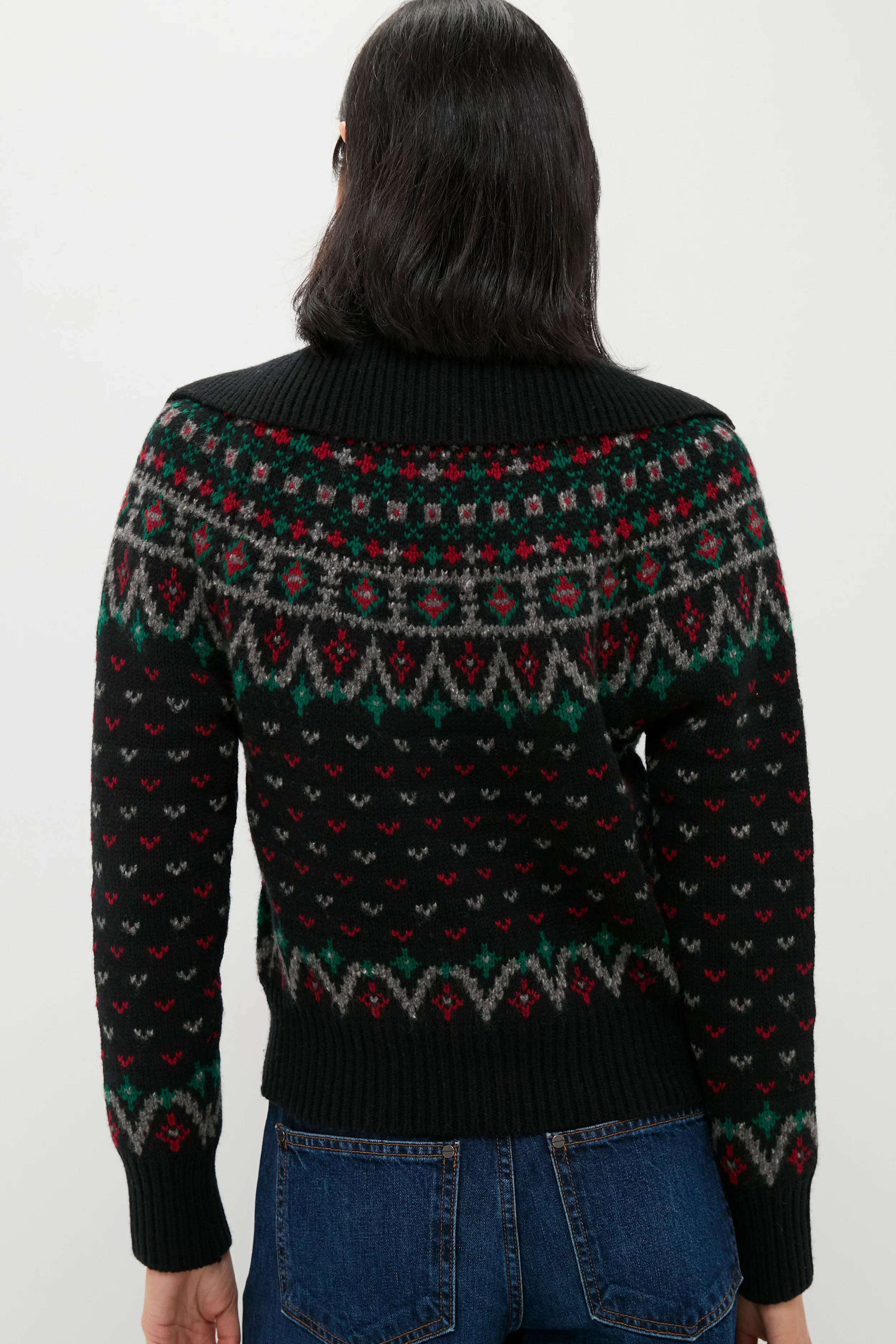 Polo Black Multi Collared Cardigan - Image 4