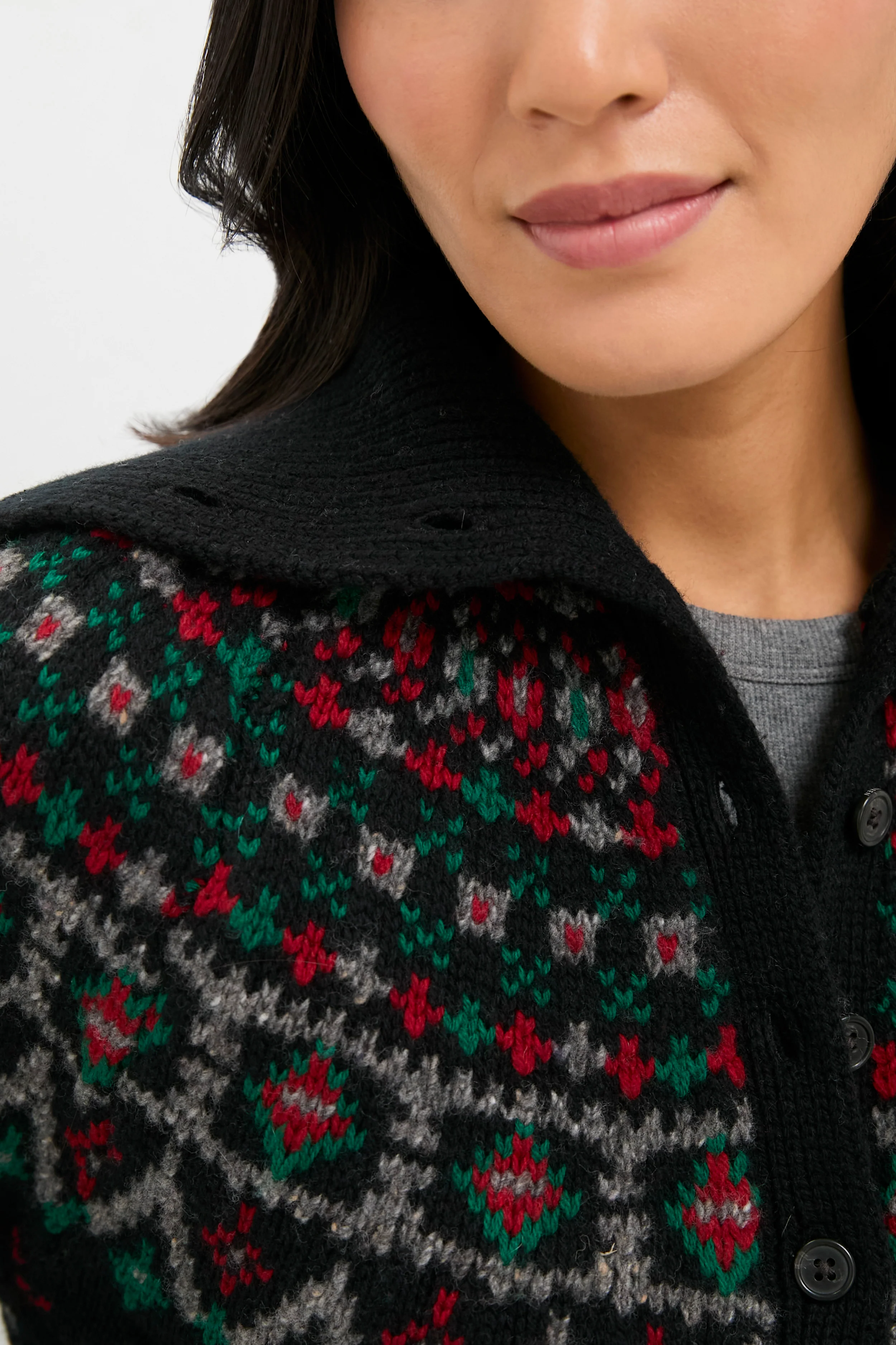Polo Black Multi Collared Cardigan - Image 5