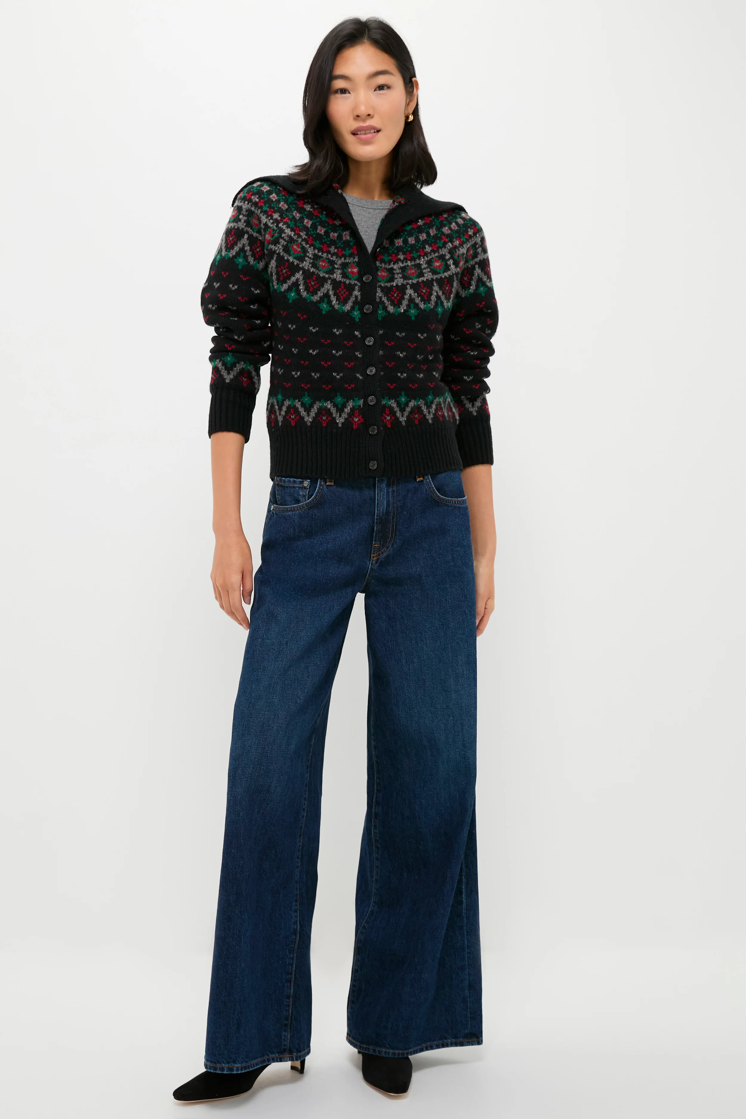 Polo Black Multi Collared Cardigan - Image 6