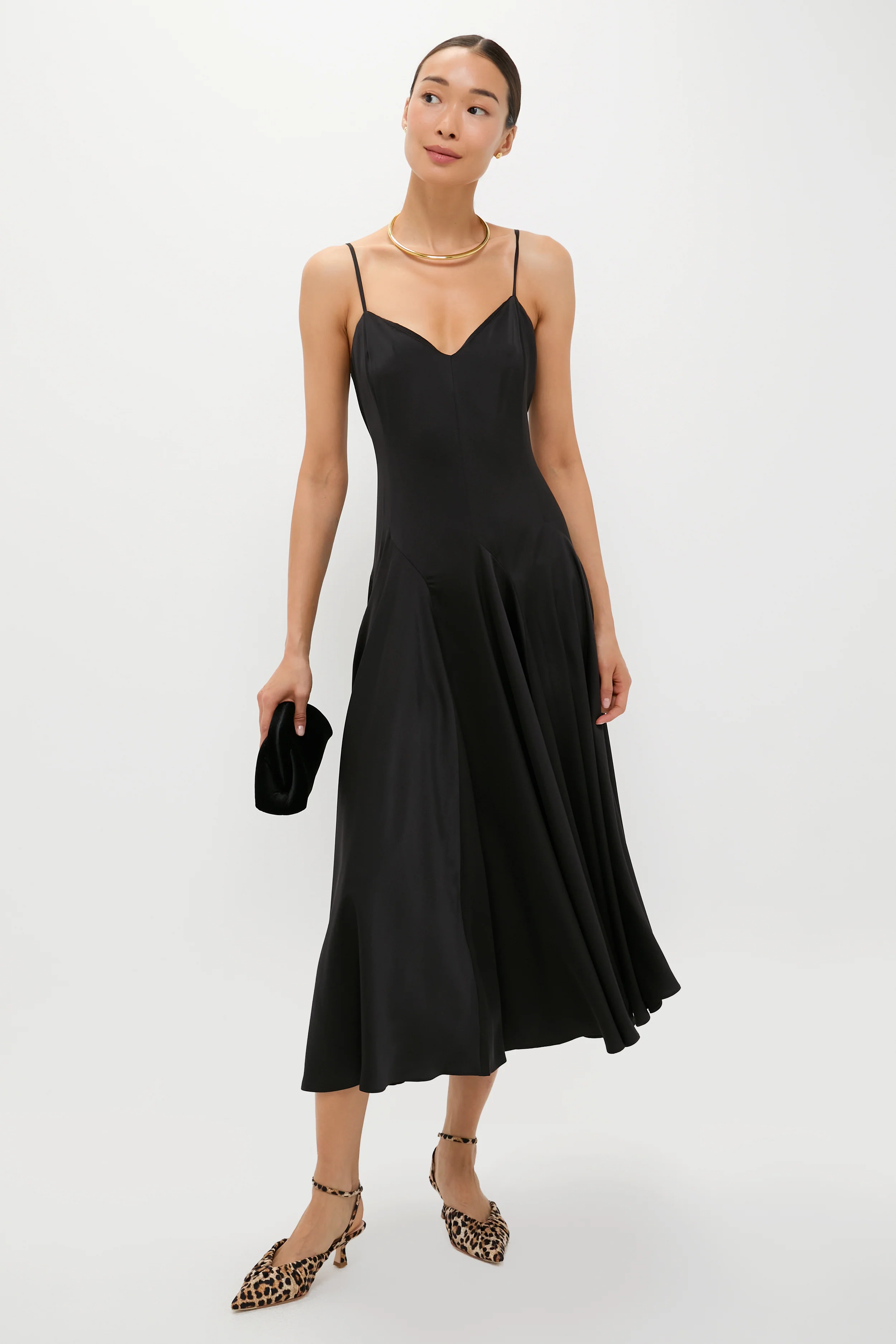 Polo Black Paneled Satin Dress - Image 2