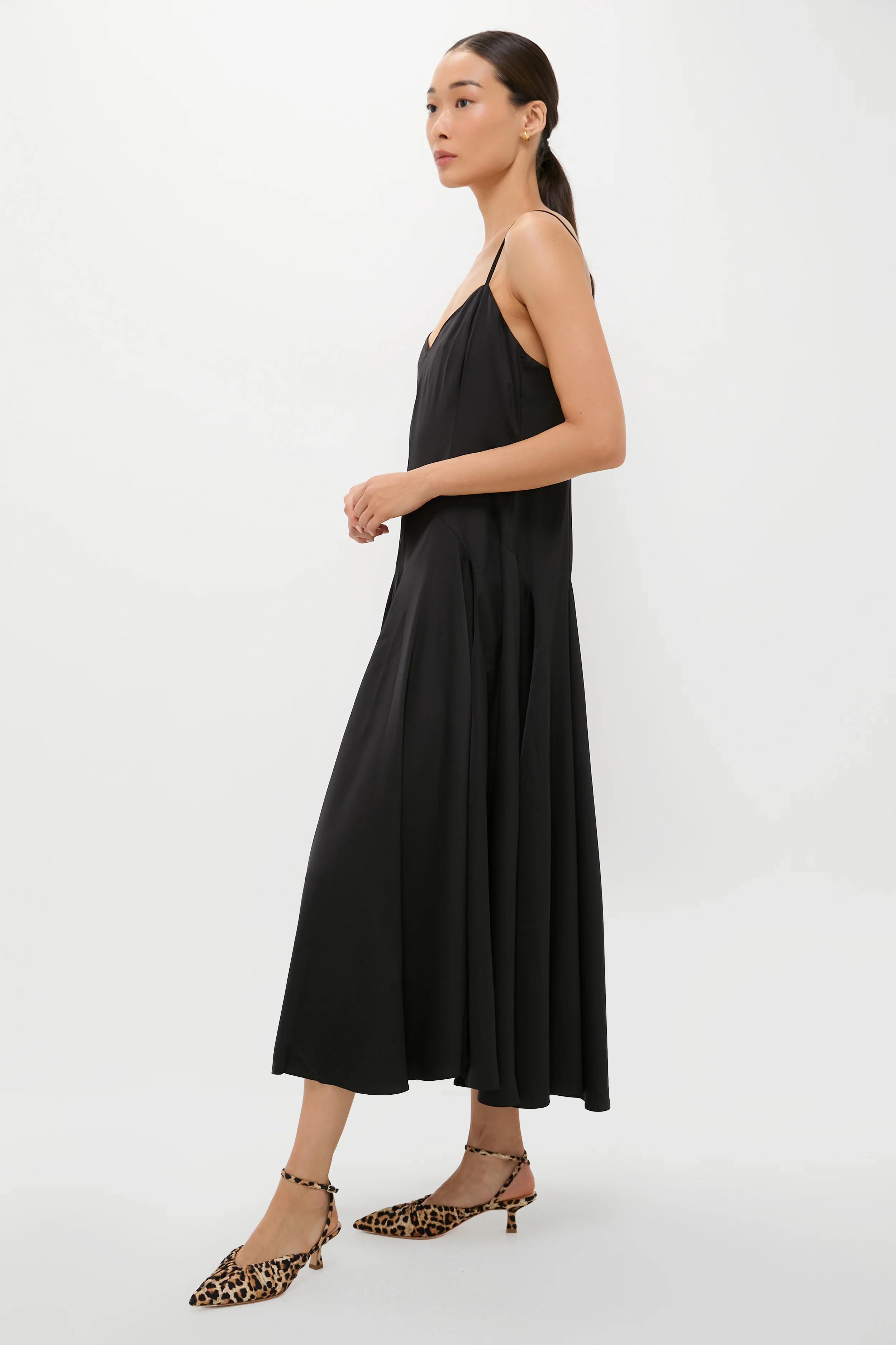 Polo Black Paneled Satin Dress - Image 3